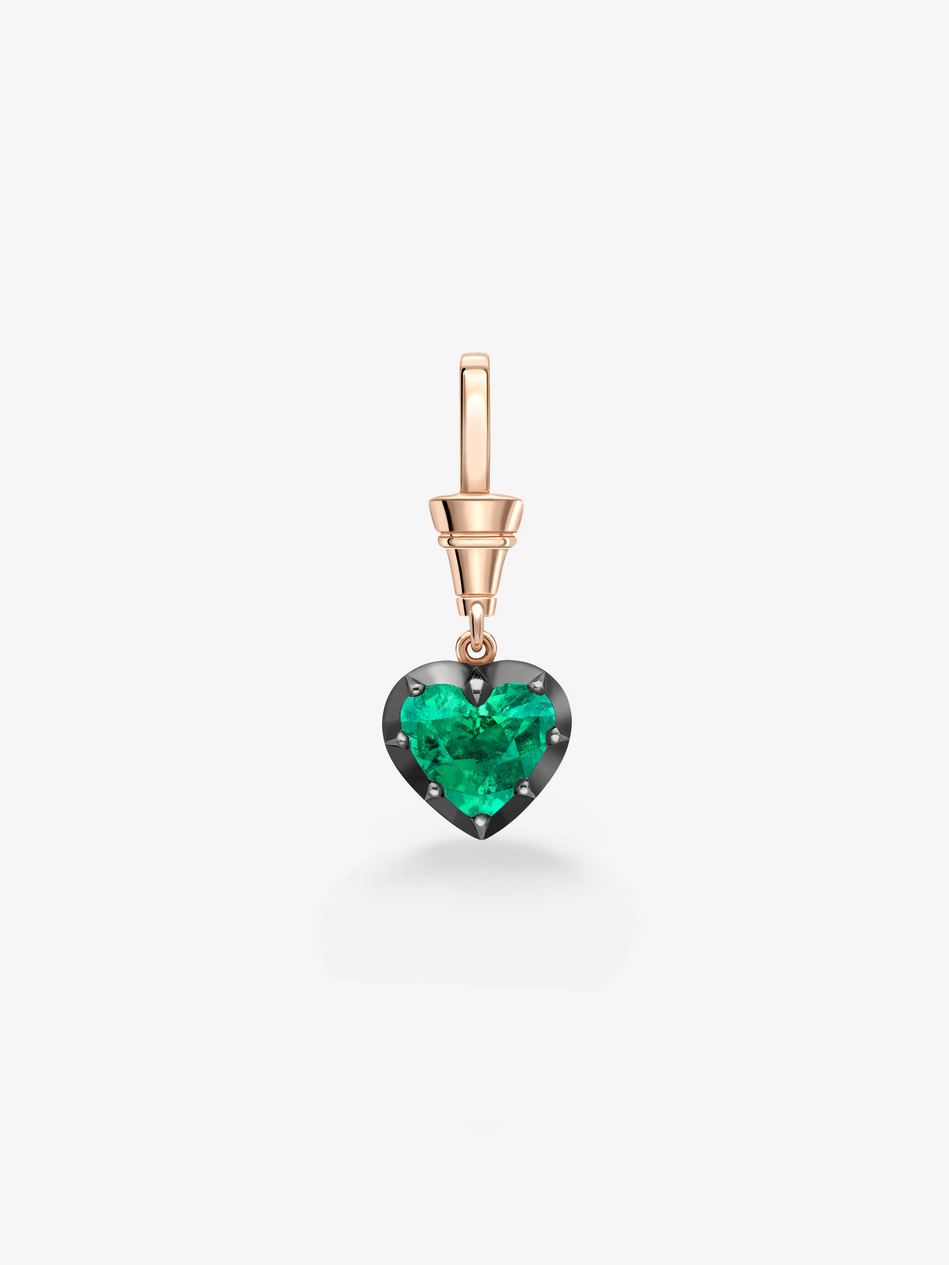 Ball n Chain 1.96ct Heart-Shaped Emerald Pendant View 1
