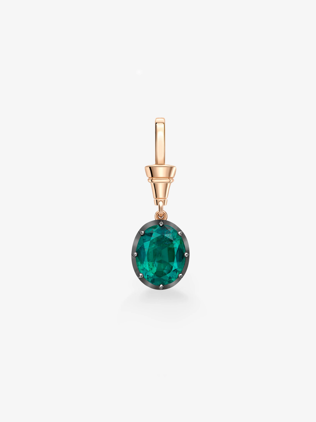 Ball n Chain 4.40ct Oval Emerald Pendant  View 1