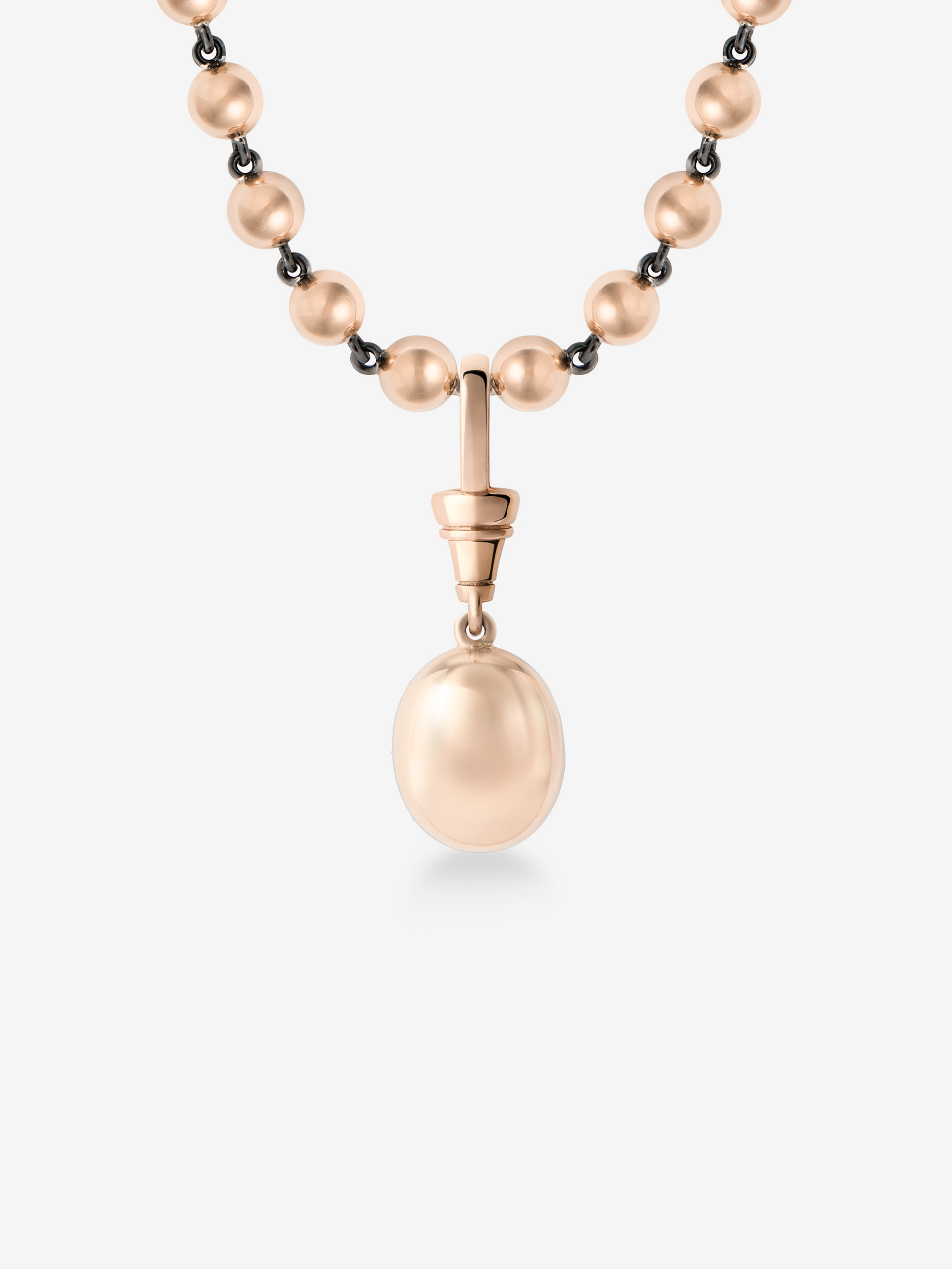 Ball n Chain 4.97ct Oval Cut Emerald Pendant View 4