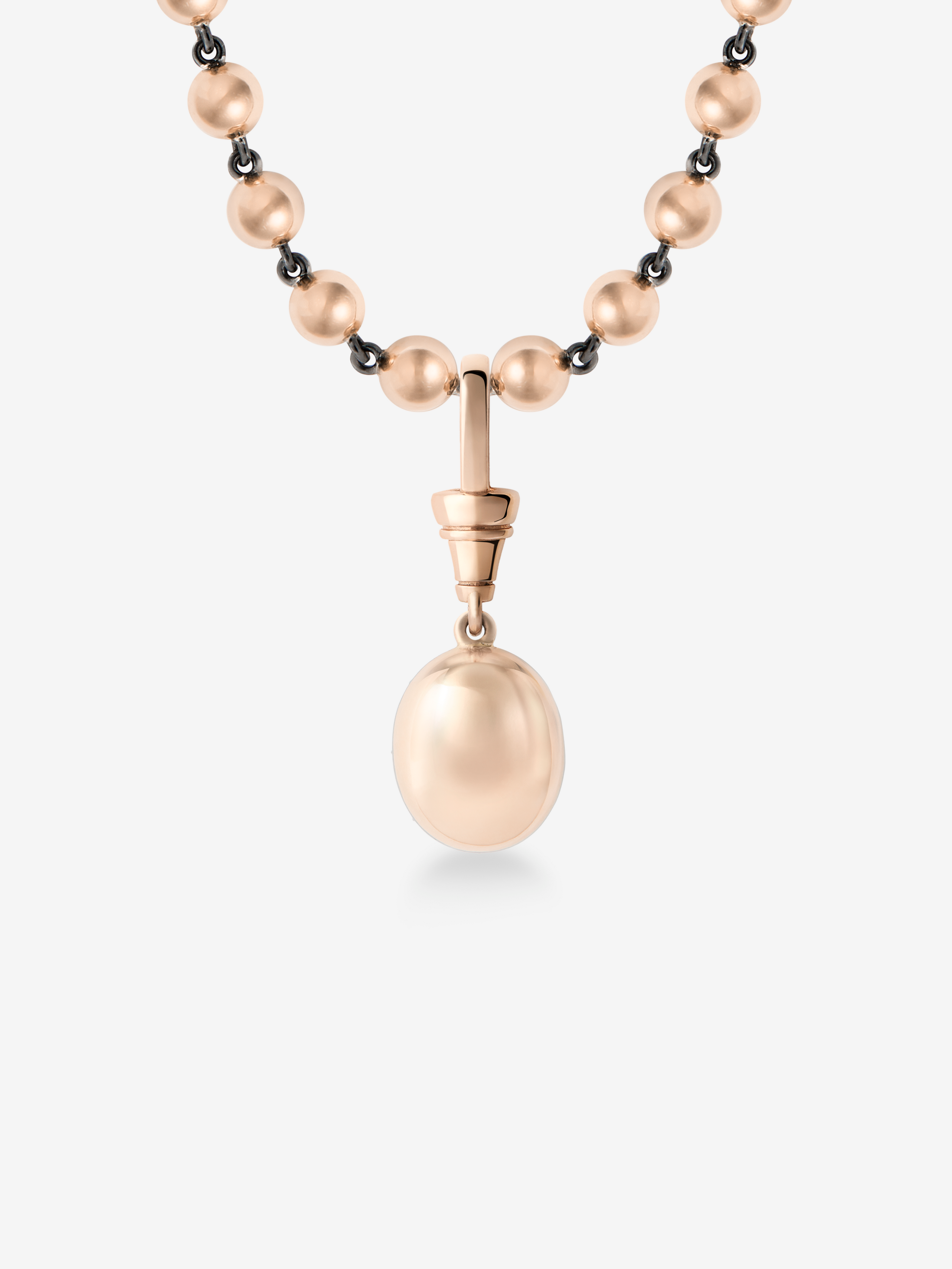 Ball n Chain 4.97ct Oval Cut Emerald Pendant View 4