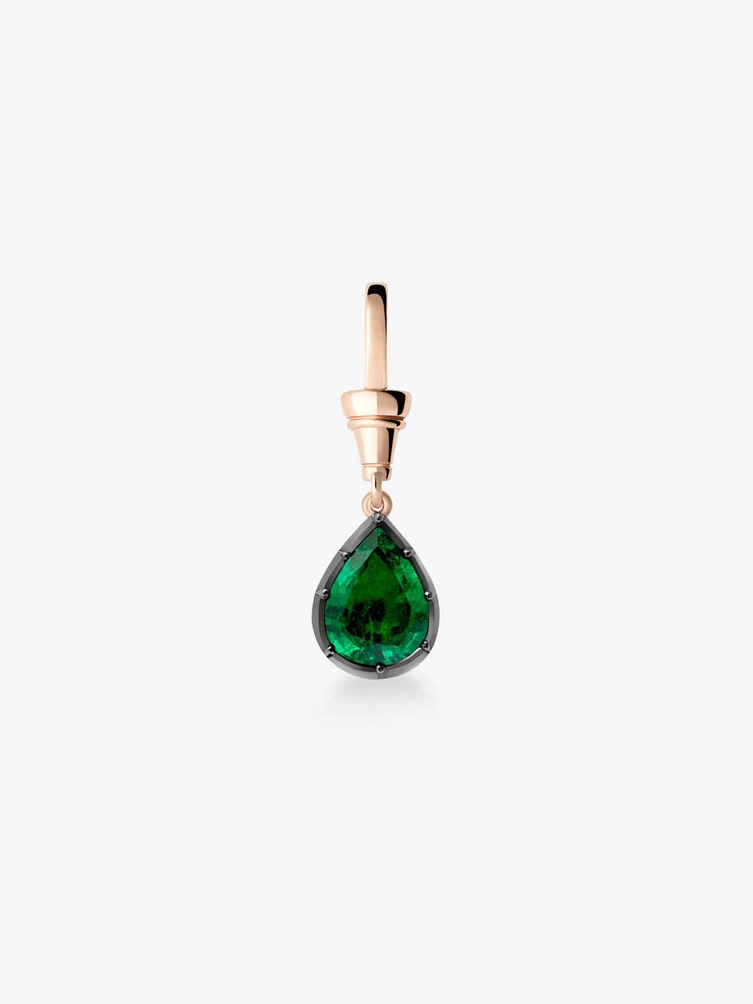 Ball n Chain 2.03ct Pear-Shaped Emerald Pendant  View 1