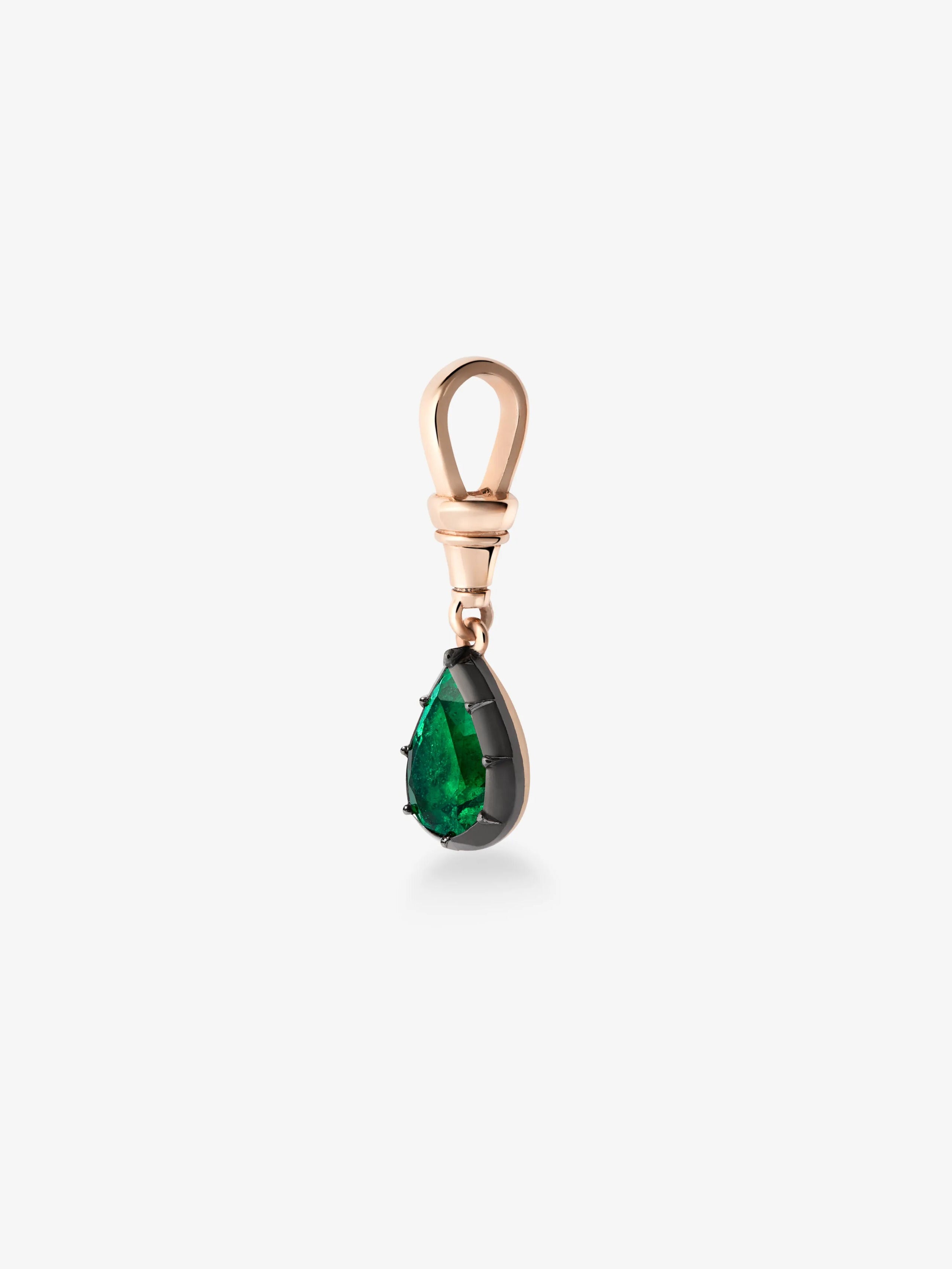 Ball n Chain 2.21ct Pear-Shaped Emerald Pendant View 4