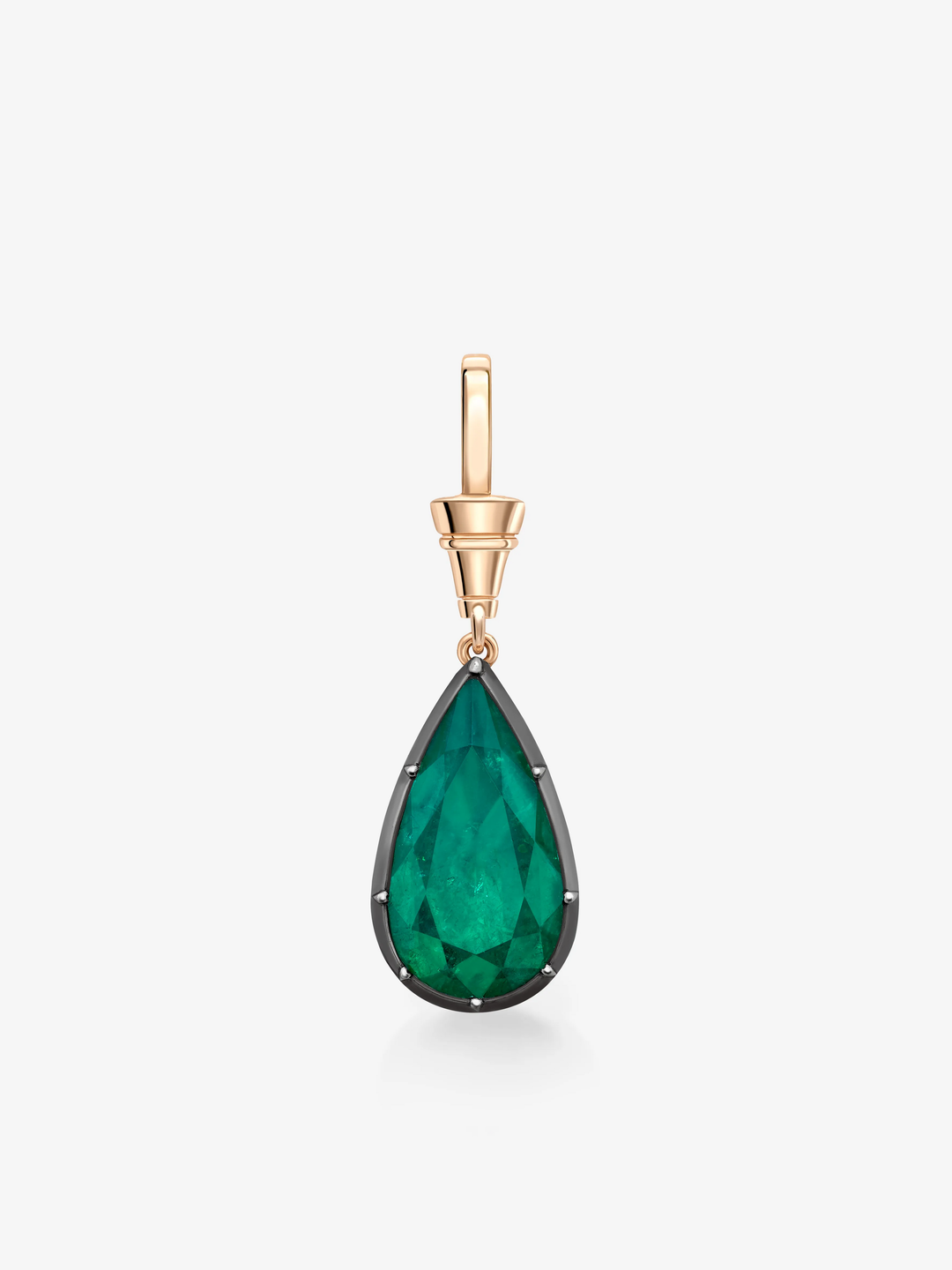 Ball n Chain 6.45ct Pear-Shaped Emerald Pendant  View 1