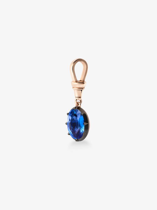 Ball n Chain 5.05ct Oval Sapphire Pendant View 5