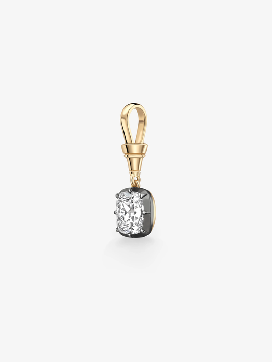 Ball n Chain 3.01ct Cushion Diamond Pendant View 4