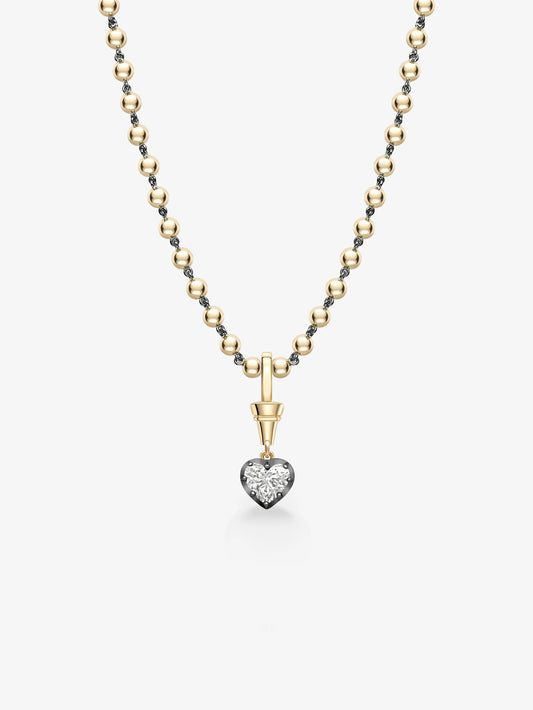 Ball n Chain 1.52ct Heart-Shaped Diamond Pendant View 2