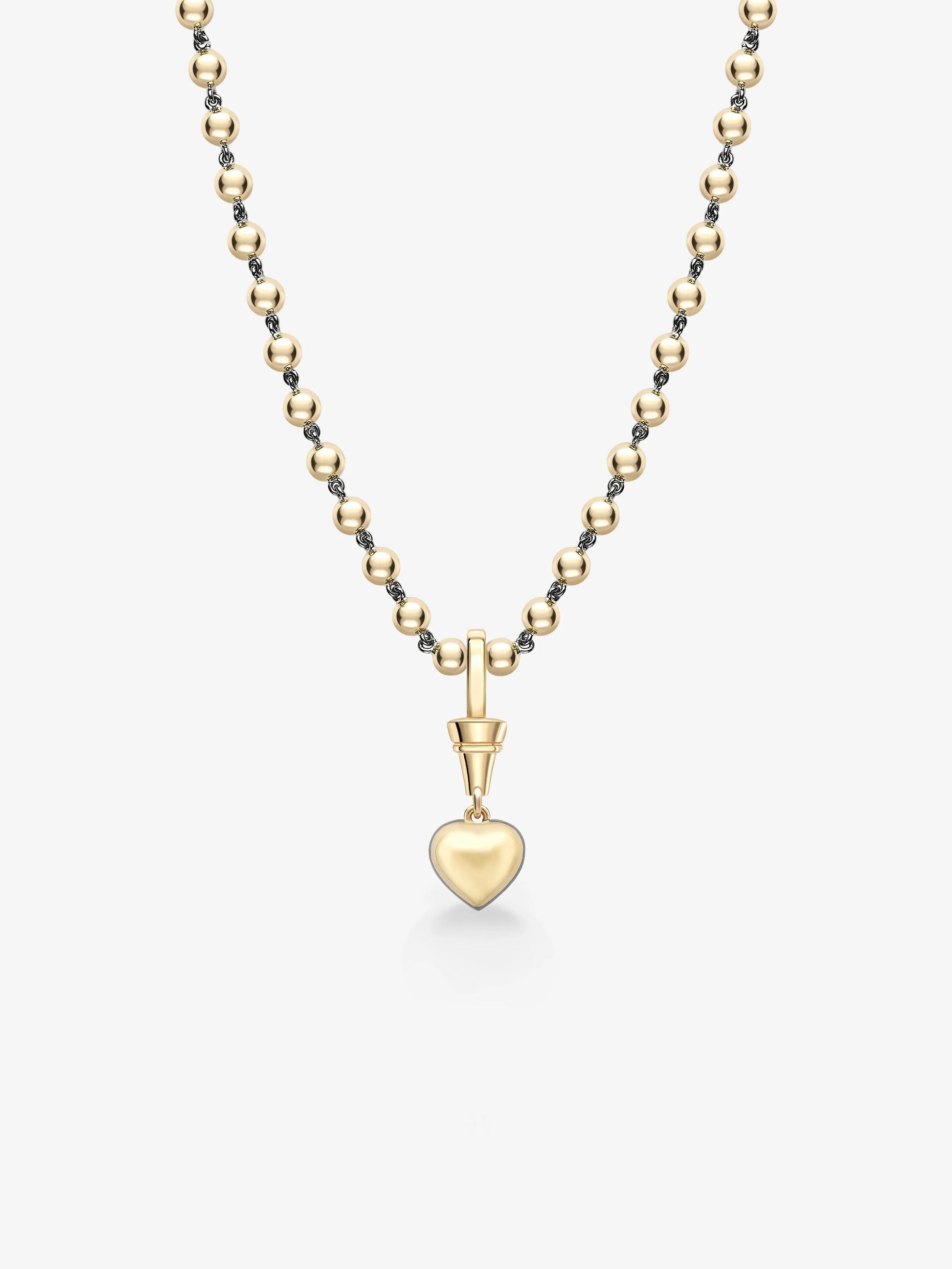 Ball n Chain 1.52ct Heart-Shaped Diamond Pendant View 3