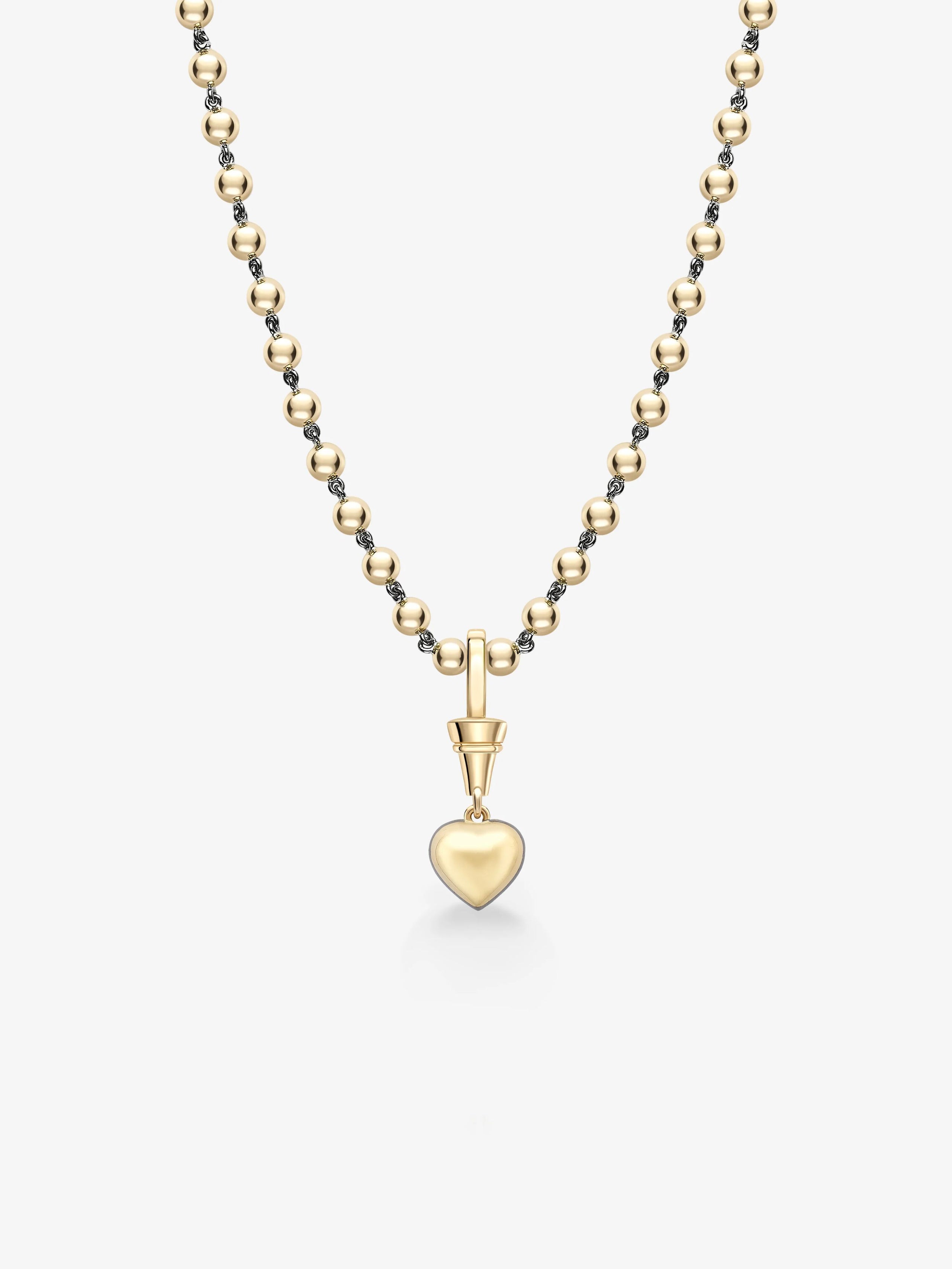 Ball n Chain 1.52ct Heart-Shaped Diamond Pendant View 3