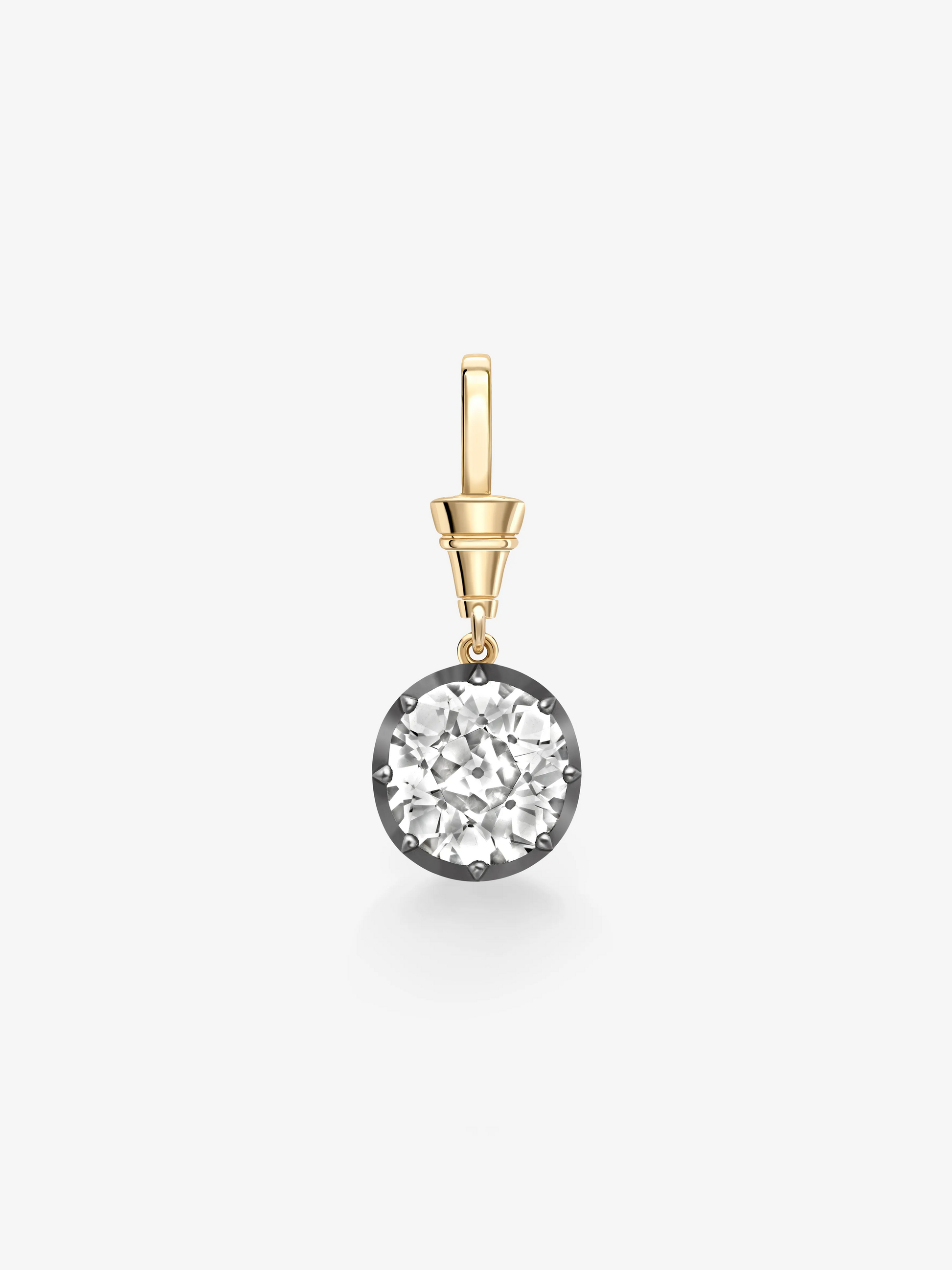 Ball n Chain 5.02ct Old Mine Cut Diamond Pendant View 1
