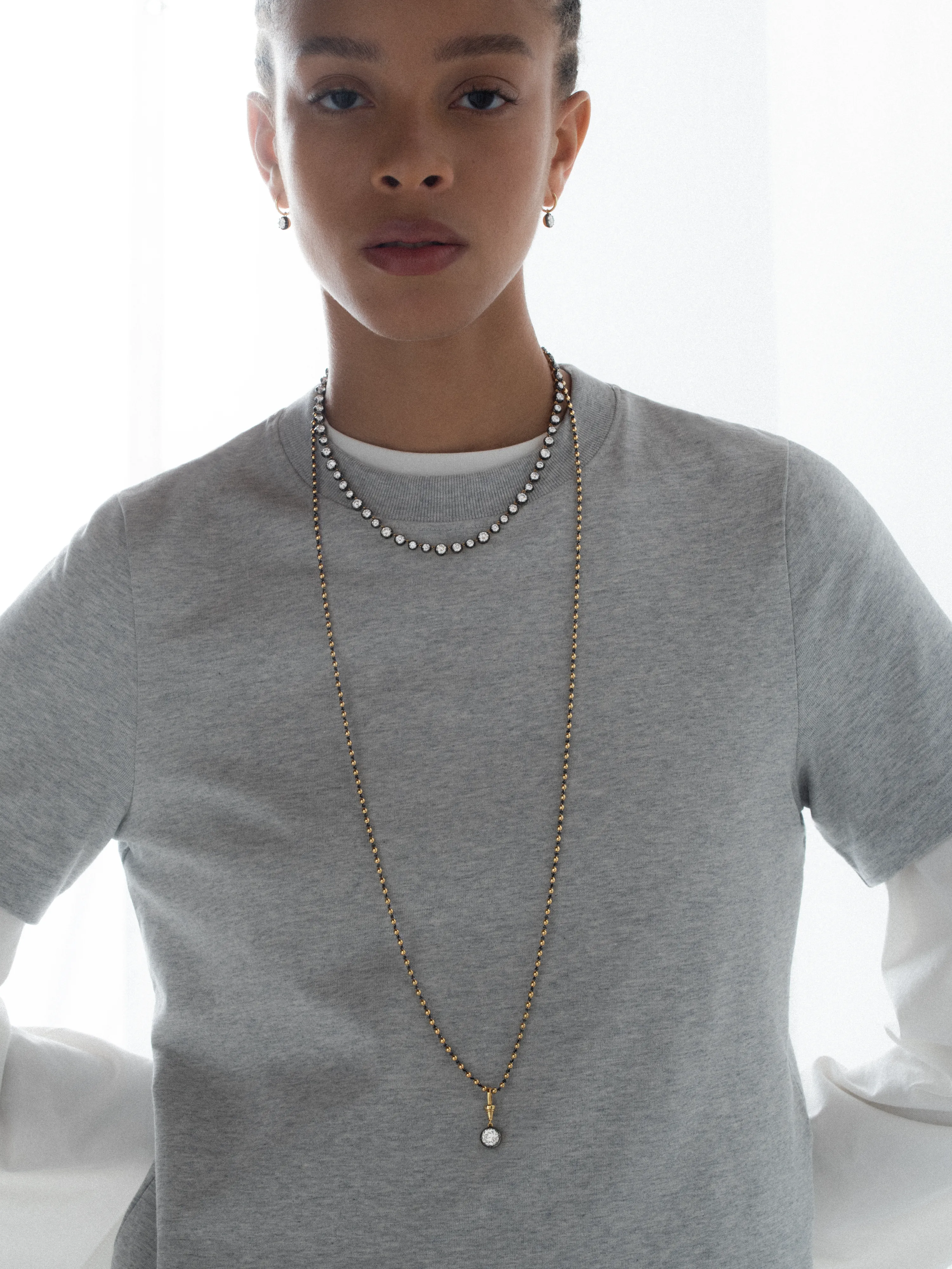 Ball n Chain 2.25ct Diamond Pendant View 3