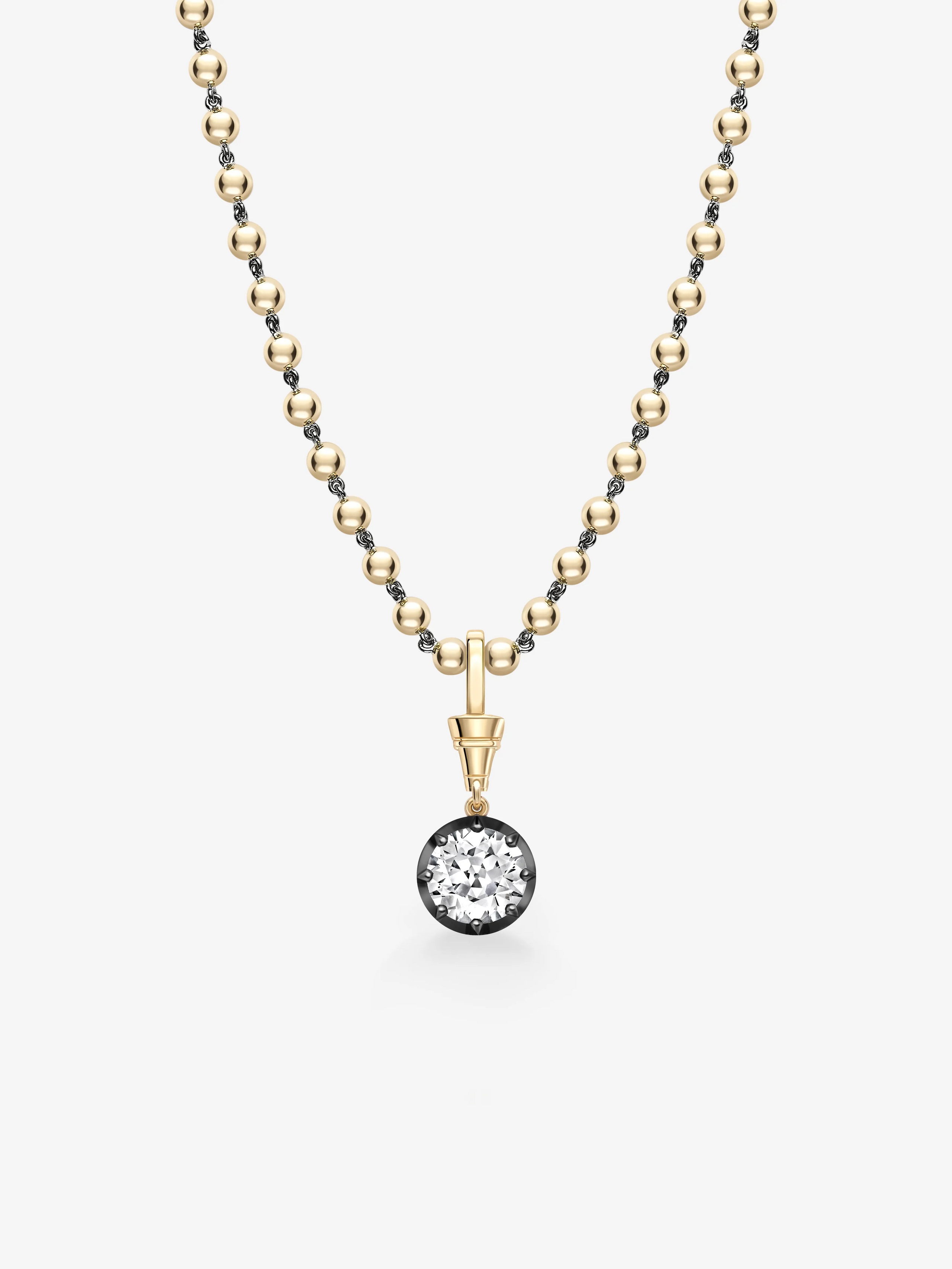 Ball n Chain 2.56ct Diamond Pendant View 3