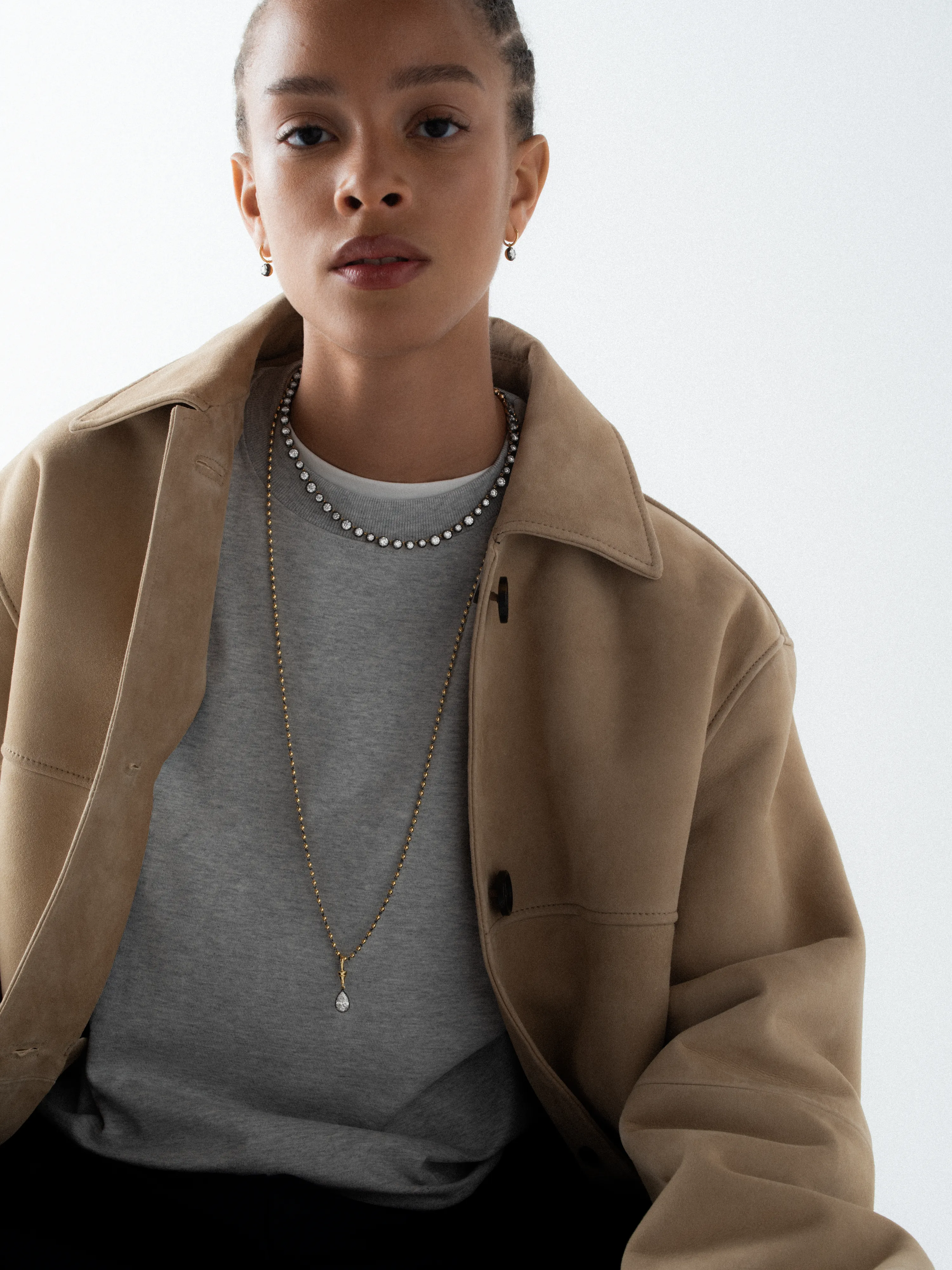 Ball n Chain 2.01ct Pear-Shaped Diamond Pendant View 3