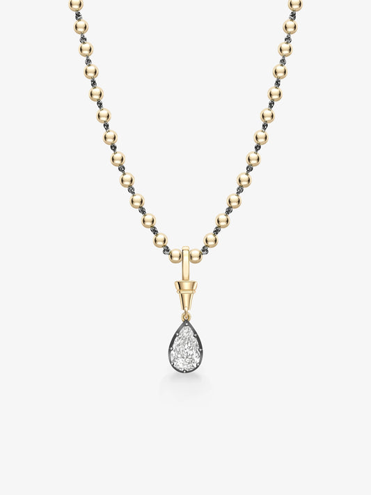 Ball n Chain 2.50ct Pear-Shaped Diamond Pendant View 2
