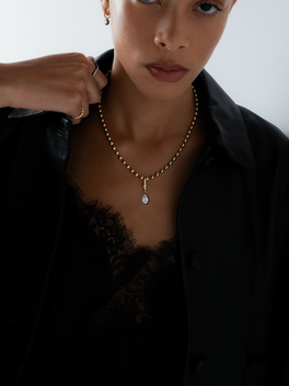 Ball n Chain 2.73ct Pear-Shaped Diamond Pendant