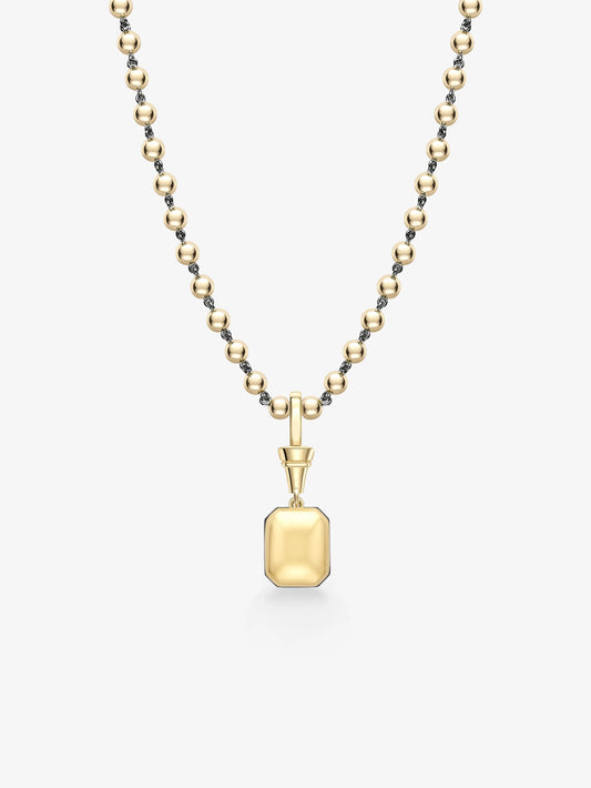 Ball n Chain 3.53ct Emerald Cut Emerald Pendant View 3