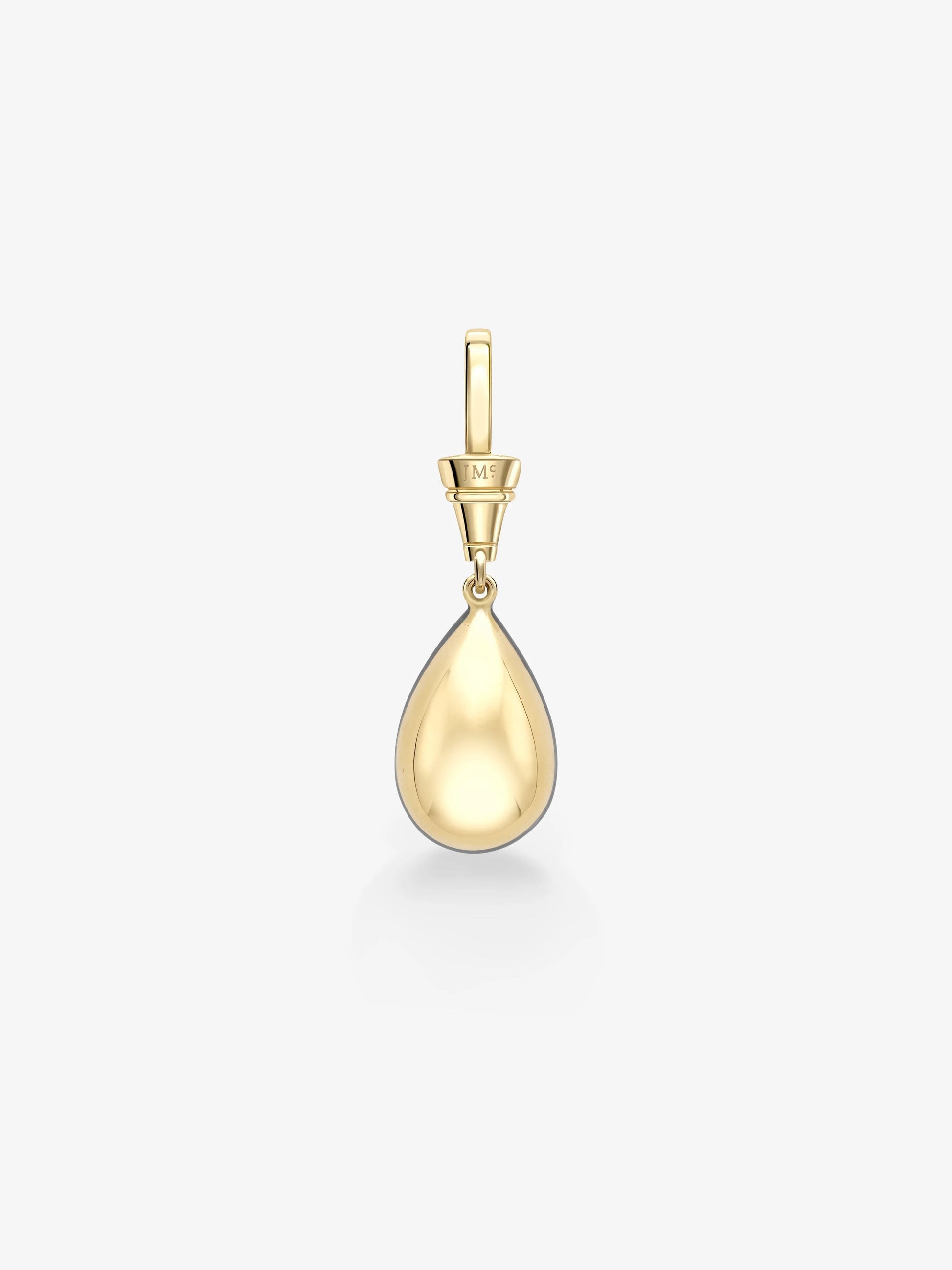 Minimalist pear-shaped yellow gold pendant with a polished finish and elegant craftsmanship, reflecting Jessica McCormack's blend of antique and contemporary design. View 5