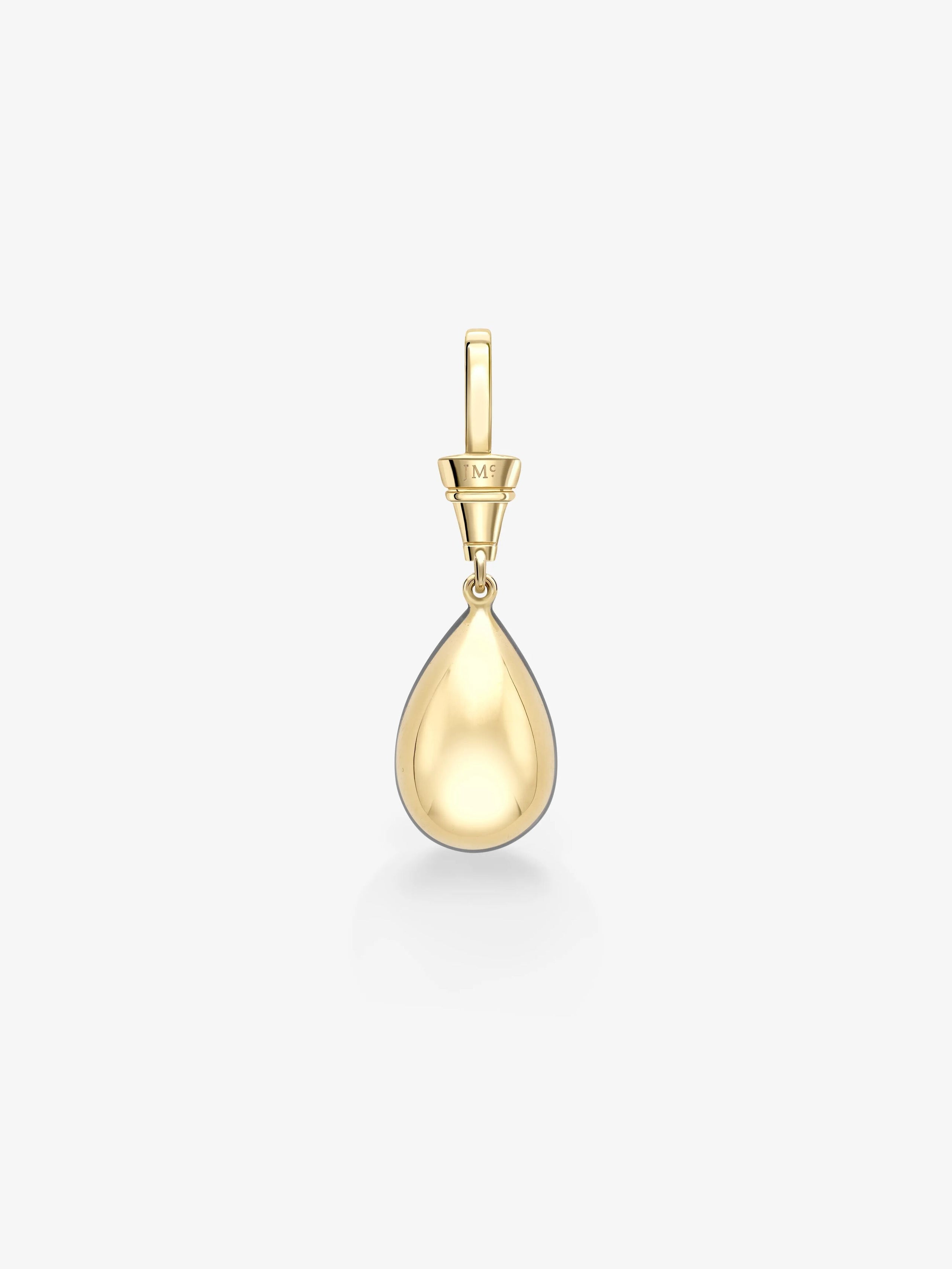 Minimalist pear-shaped yellow gold pendant with a polished finish and elegant craftsmanship, reflecting Jessica McCormack's blend of antique and contemporary design. View 5