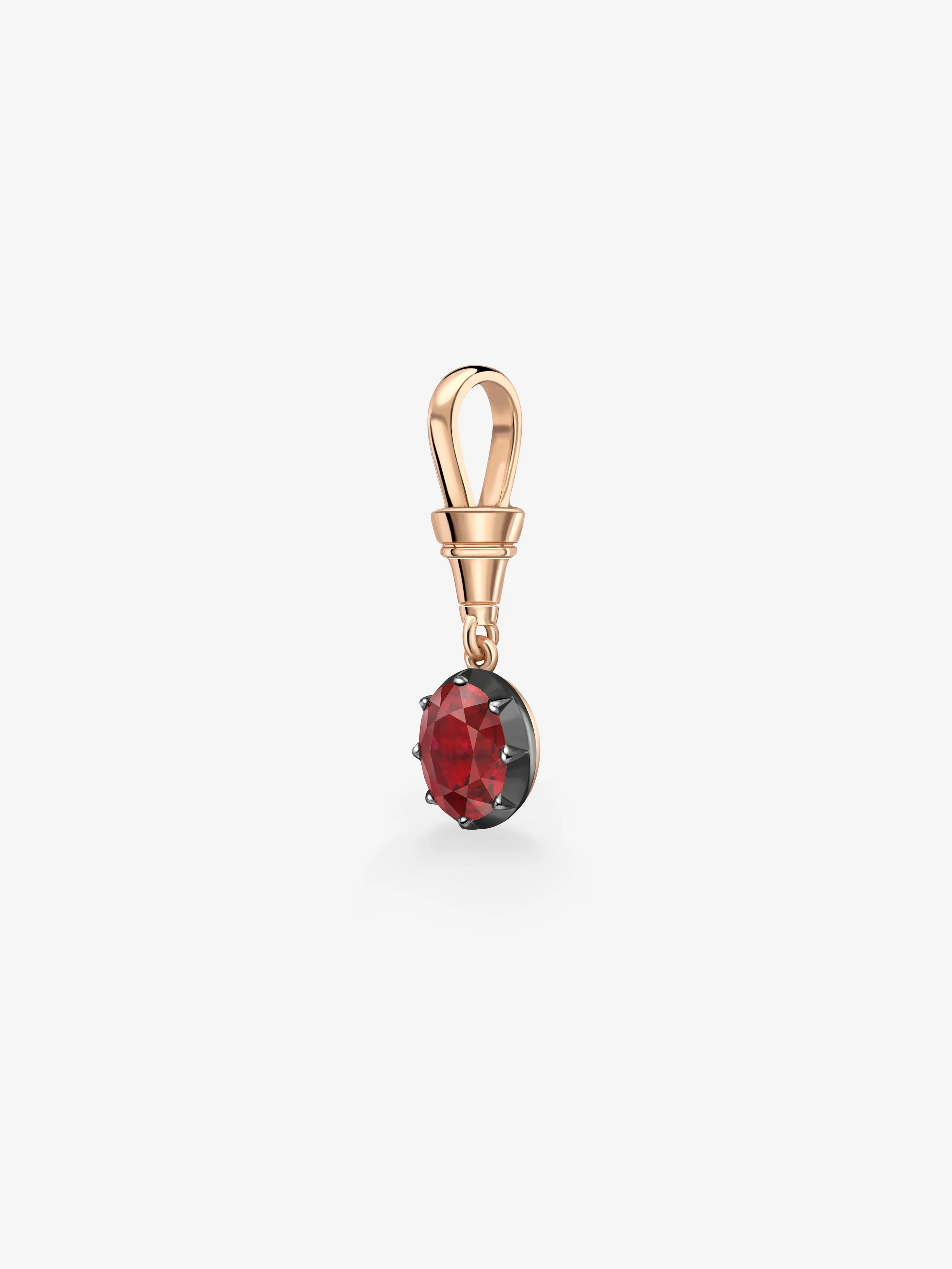 Ball n Chain 3.01ct Oval Cut Ruby Pendant View 5