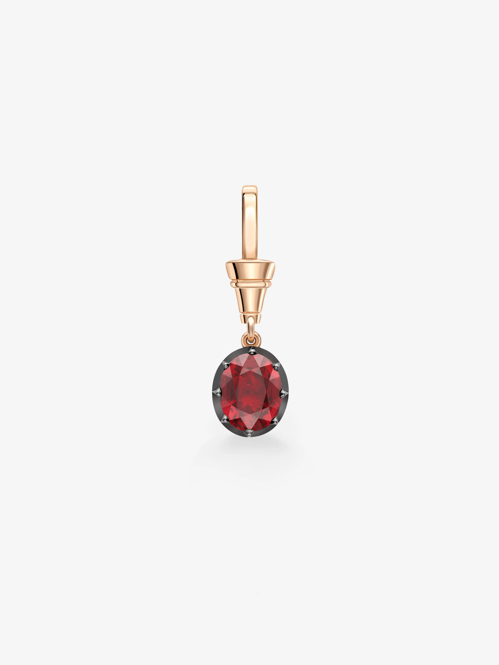 Ball n Chain 3.01ct Oval Cut Ruby Pendant View 1