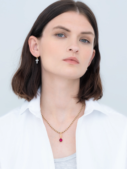 Ball n Chain 2.08ct Oval Ruby Pendant View 3