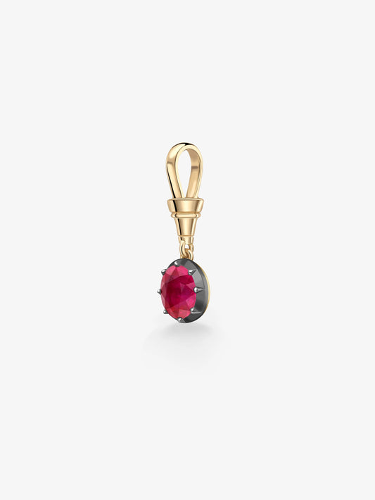 Ball n Chain 2.08ct Oval Cut Ruby Pendant View 5