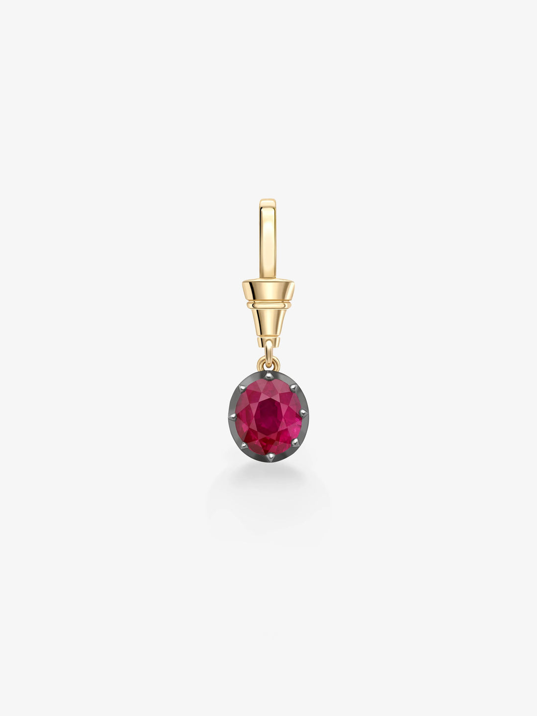 Ball n Chain 2.08ct Oval Cut Ruby Pendant  View 1