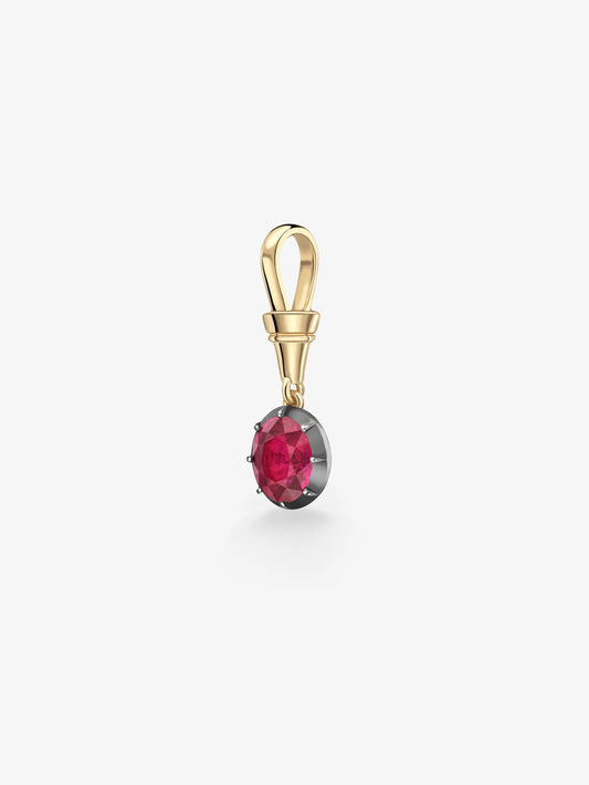 Ball n Chain 2.54ct Oval Cut Ruby Pendant View 4