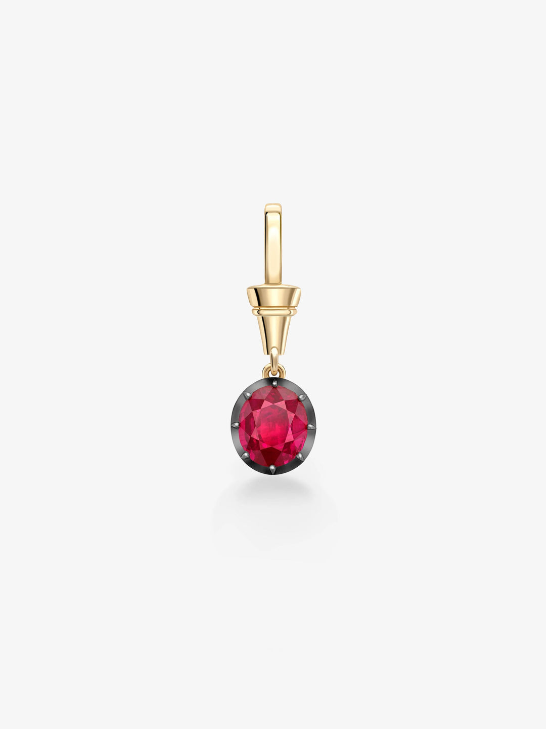 Ball n Chain 2.54ct Oval Cut Ruby Pendant  View 1