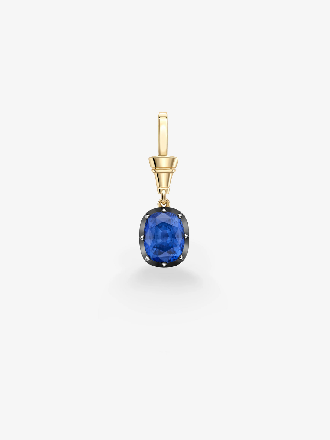 Ball n Chain 4.45ct Cushion Cut Sapphire Pendant  View 1