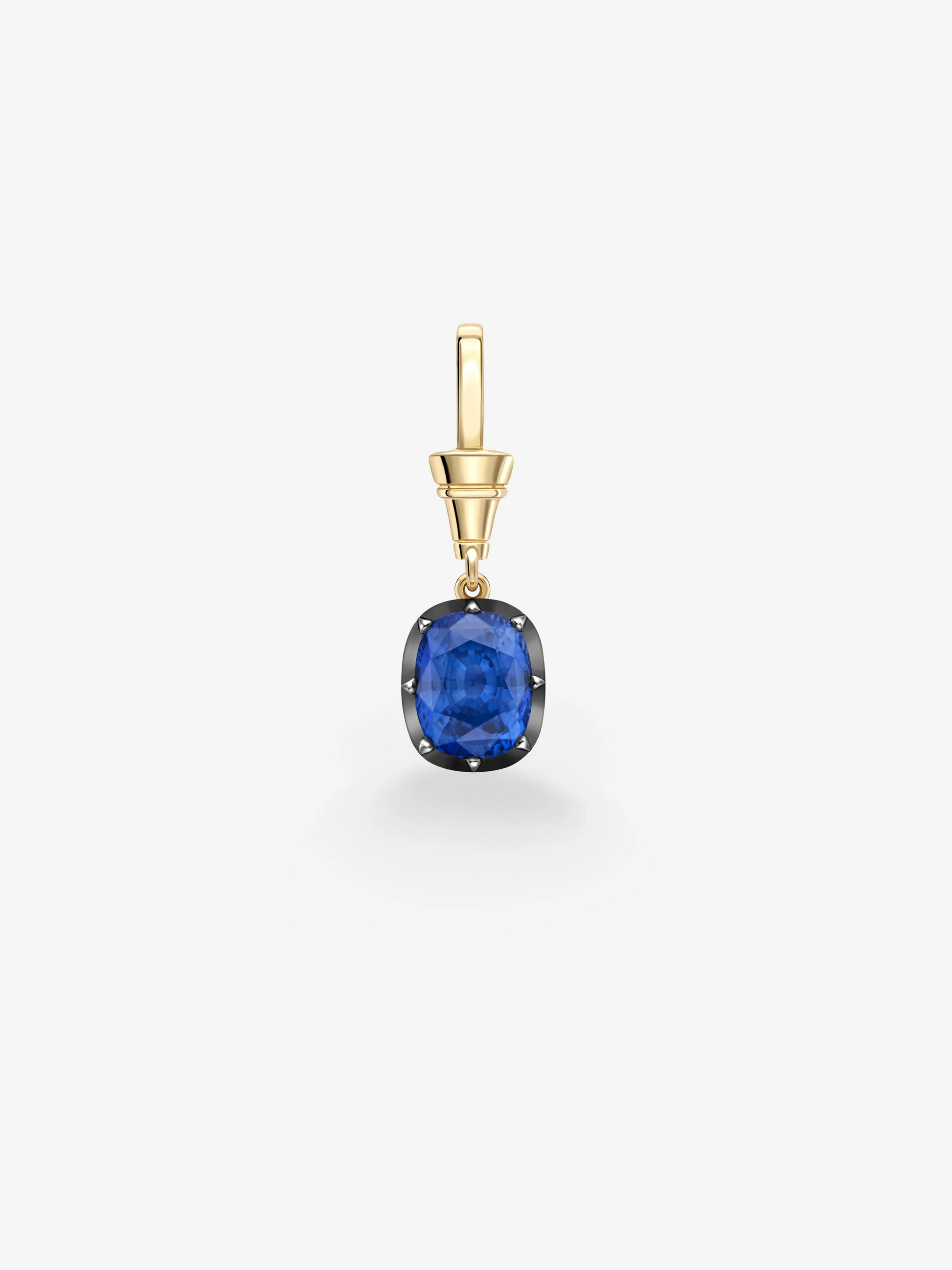Ball n Chain 4.45ct Cushion Cut Sapphire Pendant View 1