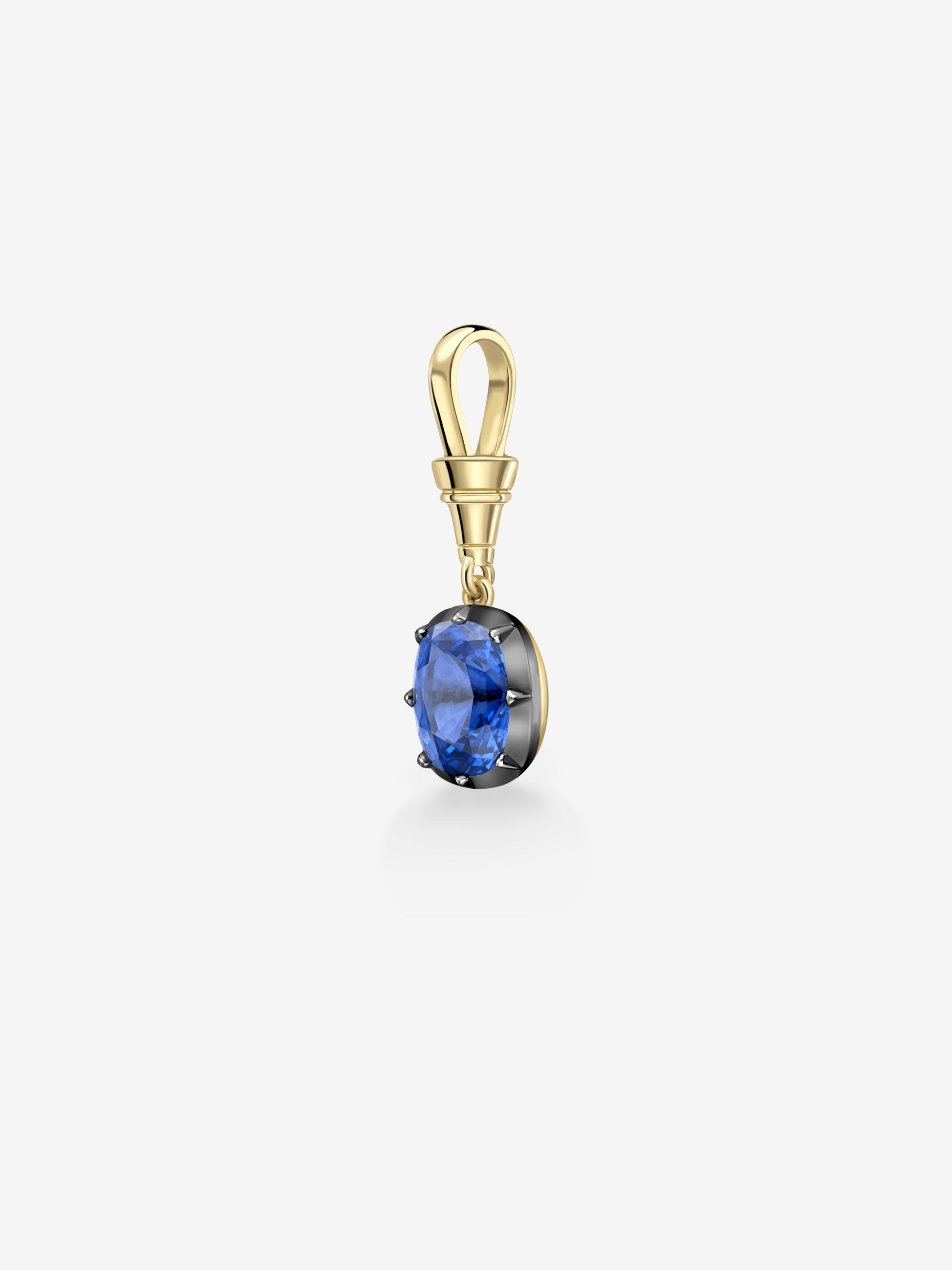Ball n Chain 4.45ct Cushion Cut Sapphire Pendant View 4
