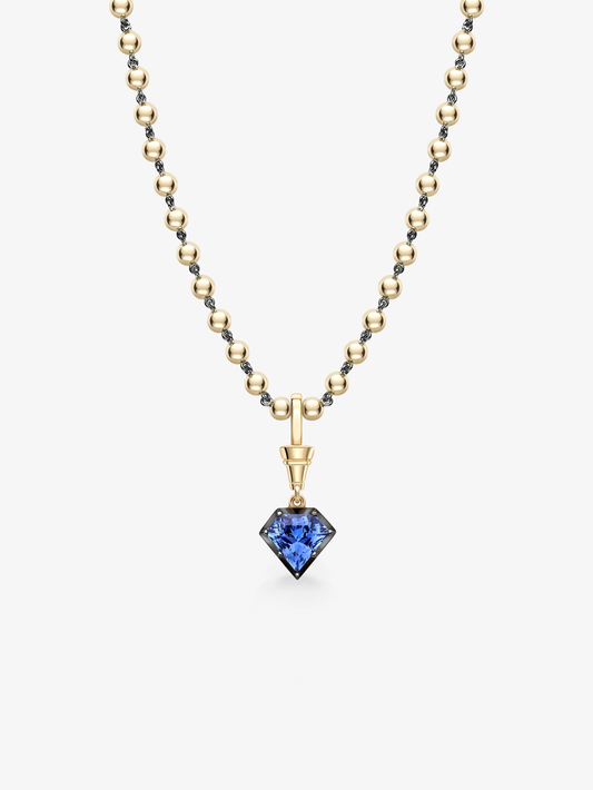 Ball n Chain 3.80ct Kite Sapphire Pendant View 2