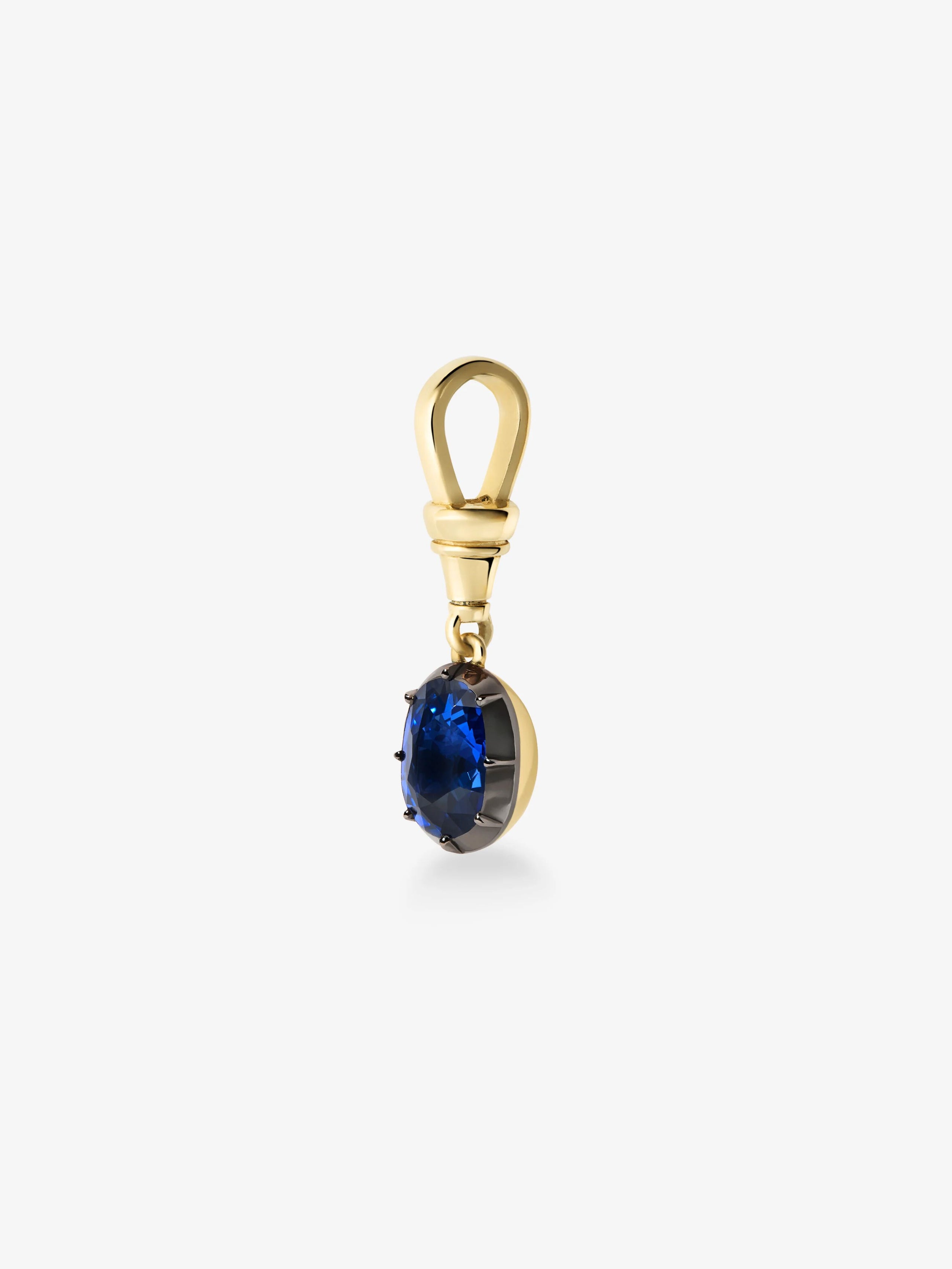 Ball n Chain 2.56ct Oval Cut Sapphire Pendant View 4