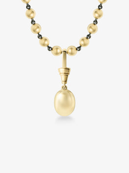 Ball n Chain 2.56ct Oval Cut Sapphire Pendant