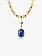 Ball n Chain 2.56ct Oval Cut Sapphire Pendant