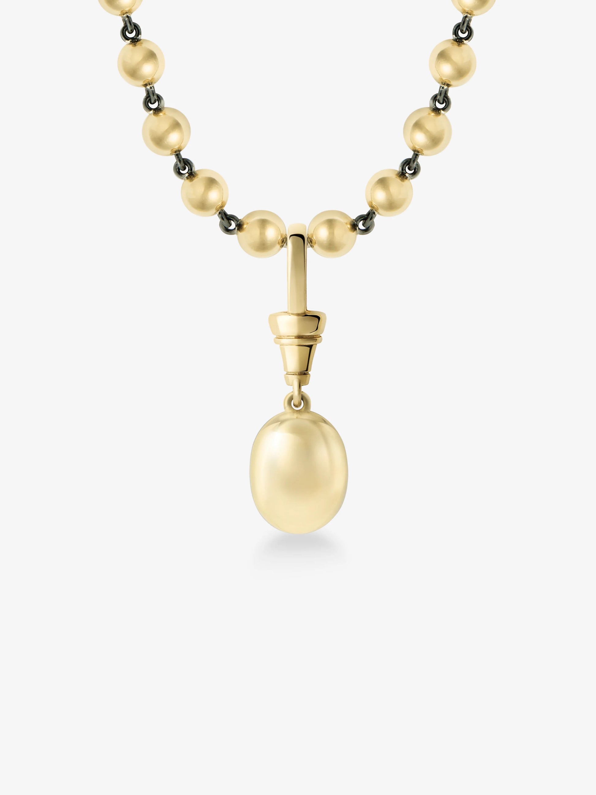 Ball n Chain 3.91ct Oval Cut Sapphire Pendant View 3