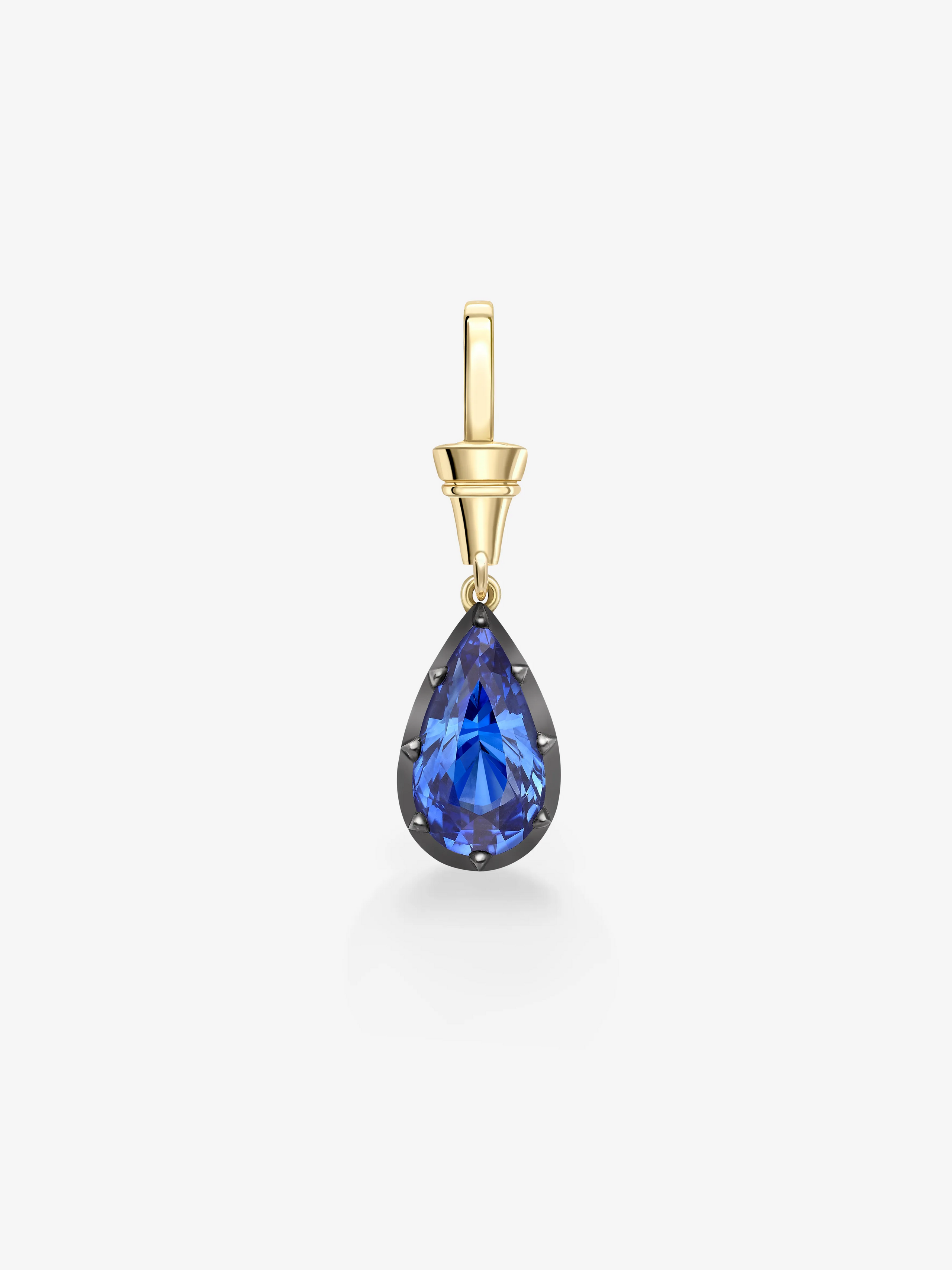 Ball n Chain 5.42ct Pear Shaped Sapphire Pendant View 1