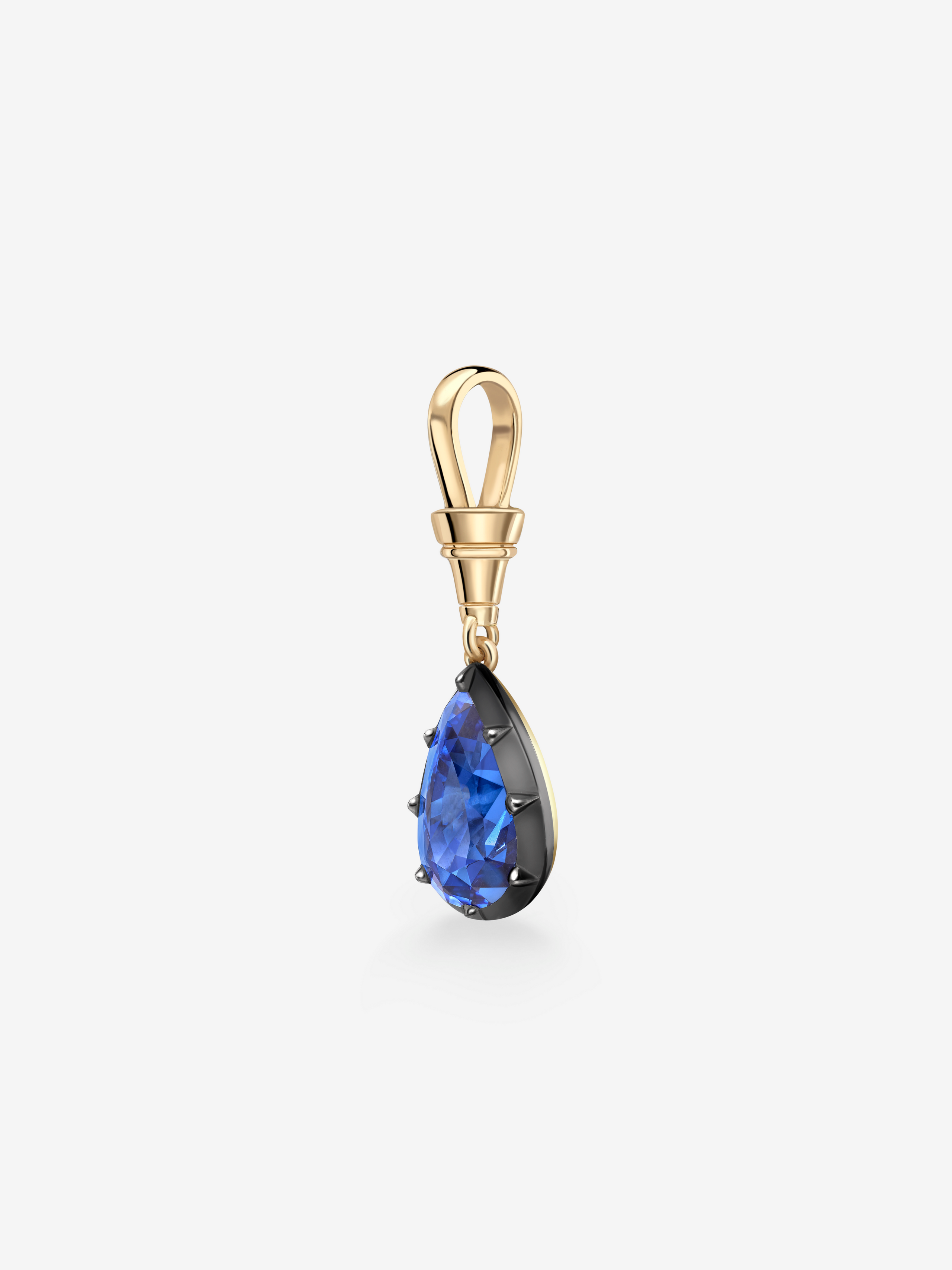 Ball n Chain 5.42ct Pear Shaped Sapphire Pendant View 4