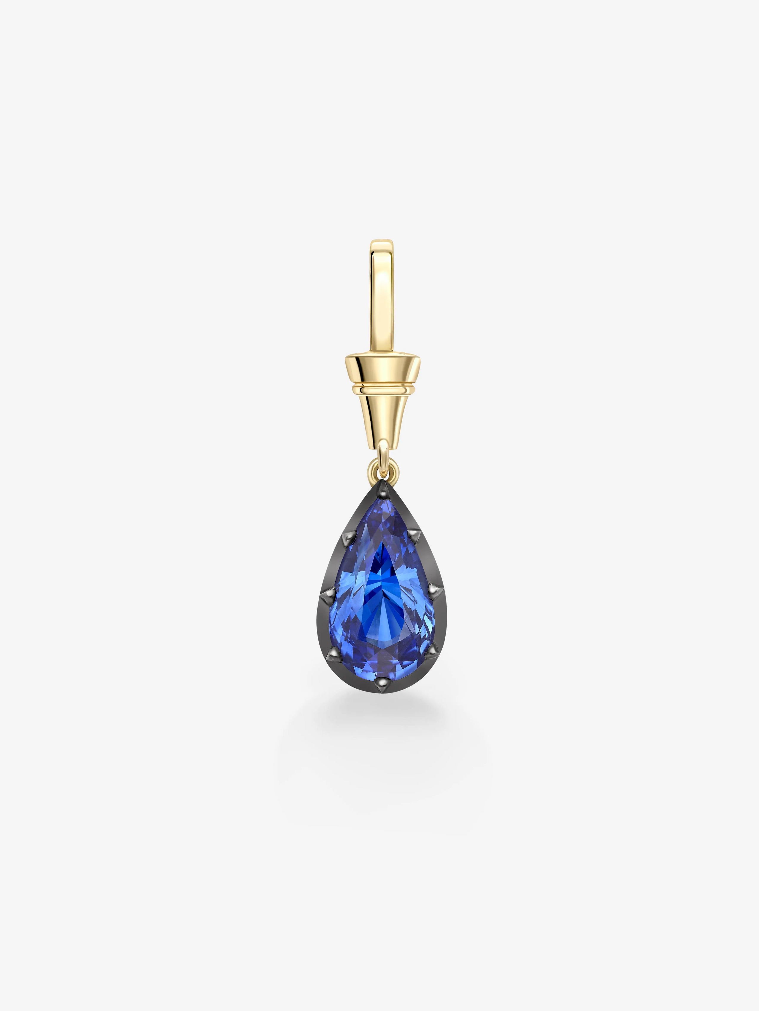 Ball n Chain 5.34ct Pear-Shaped Sapphire Pendant View 1