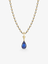 Ball n Chain 5.34ct Pear-Shaped Sapphire Pendant