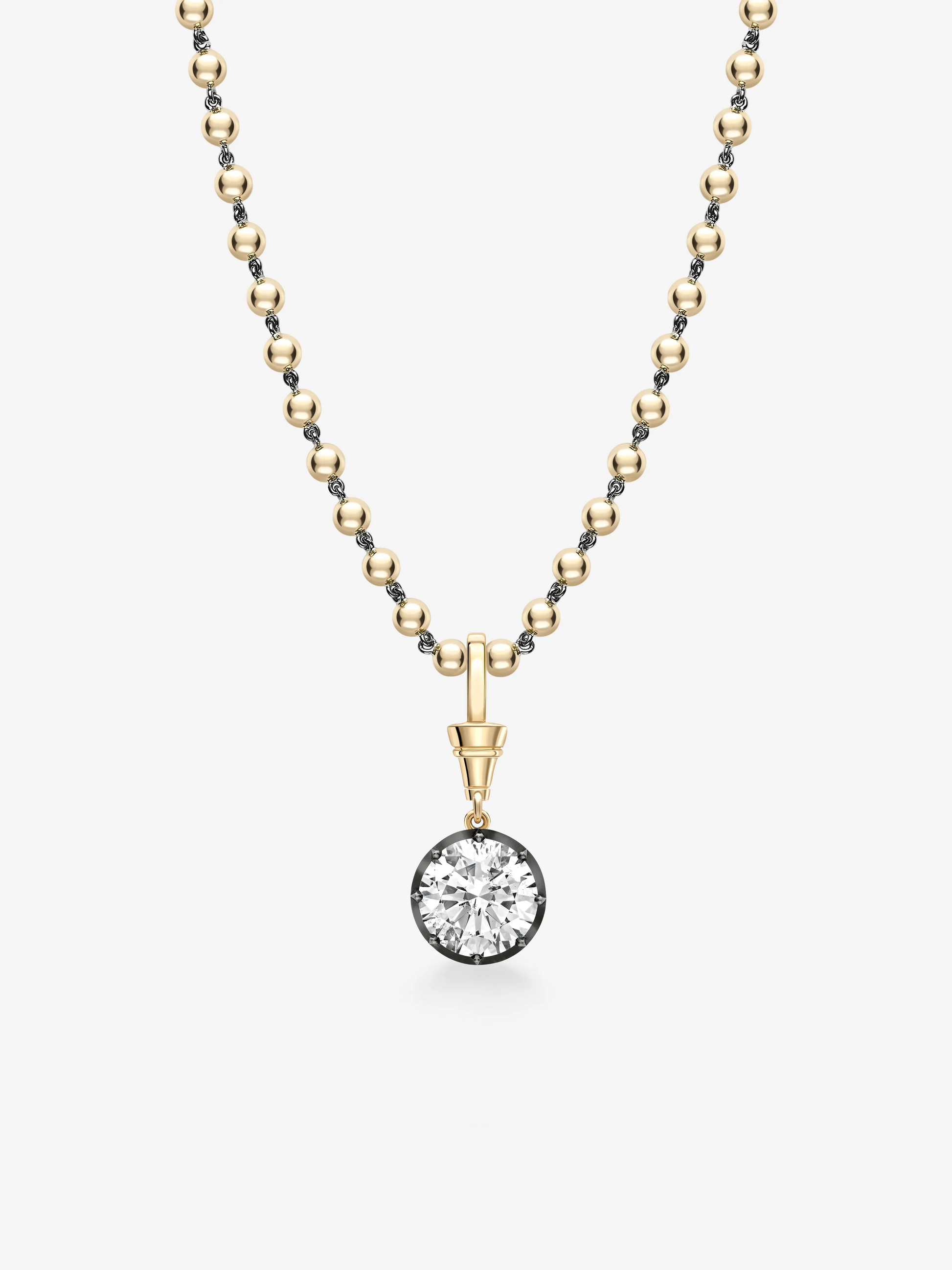 Ball n Chain 5.35ct Diamond Pendant View 2