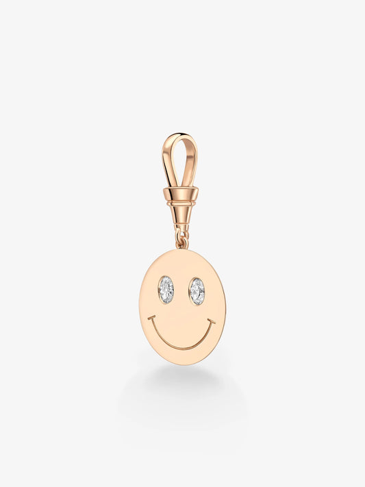 Happy Face Rose Gold Pendant View 3