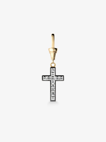 Lost Boys Carré-Cut Diamond Cross Pendant | Jessica McCormack