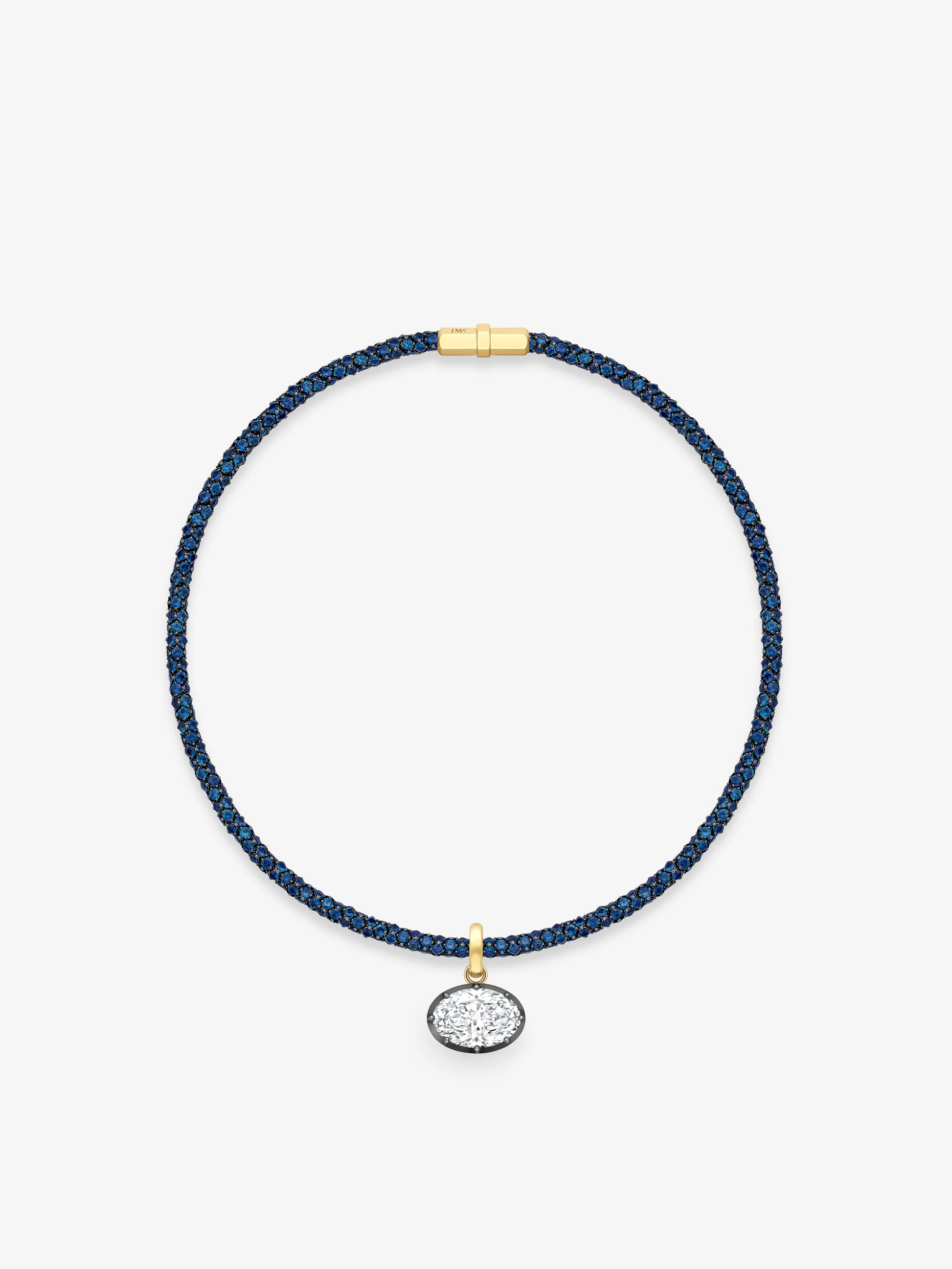 Tempest Narrow Sapphire Necklace View 2