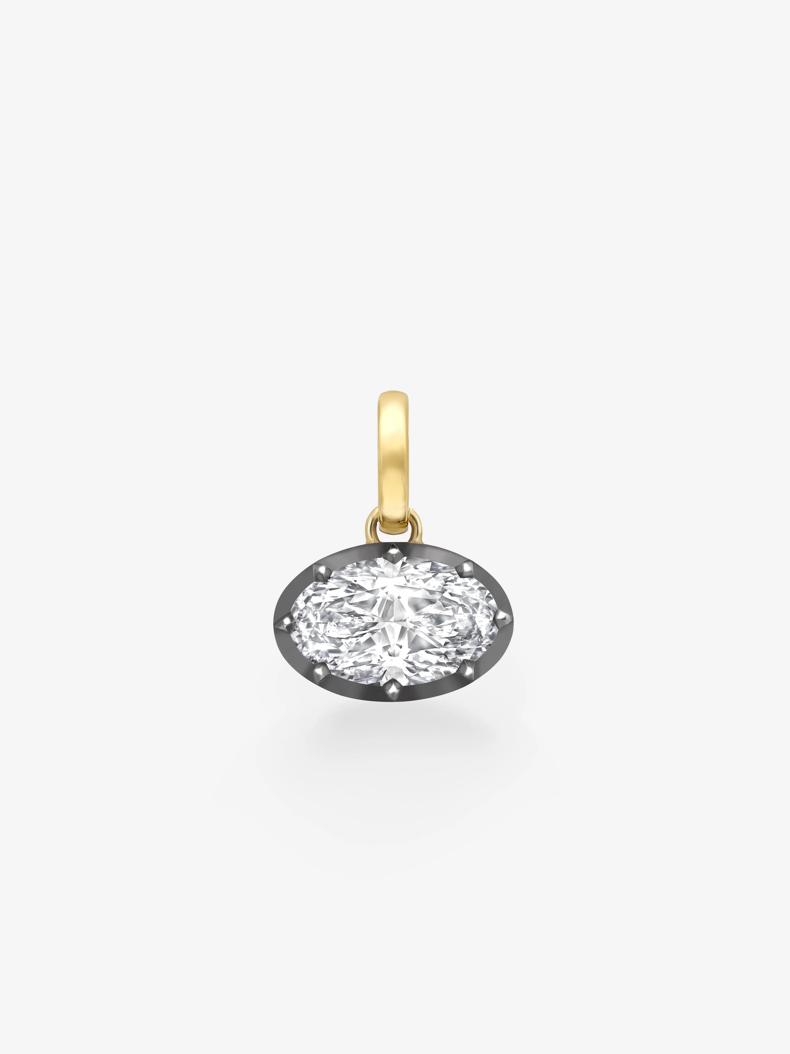 5.09ct Oval Cut Diamond Torque Pendant View 1