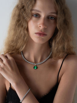 Tempest 9.47ct Oval Cut Emerald Pendant
