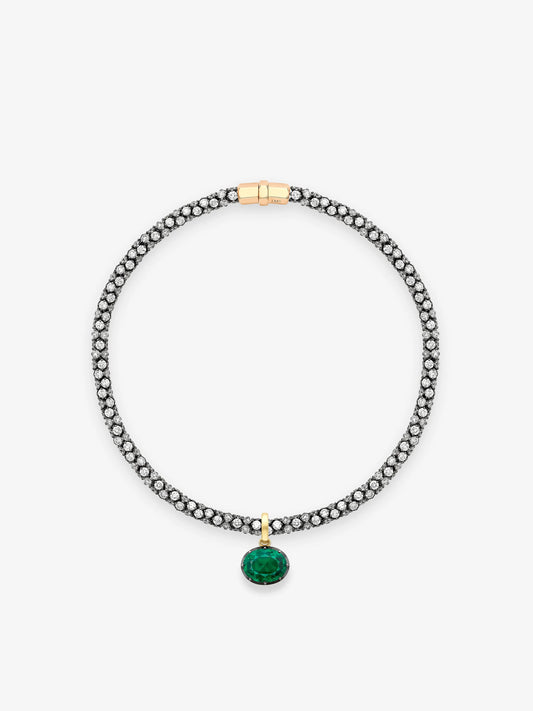 Tempest 9.47ct Oval Cut Emerald Pendant View 2