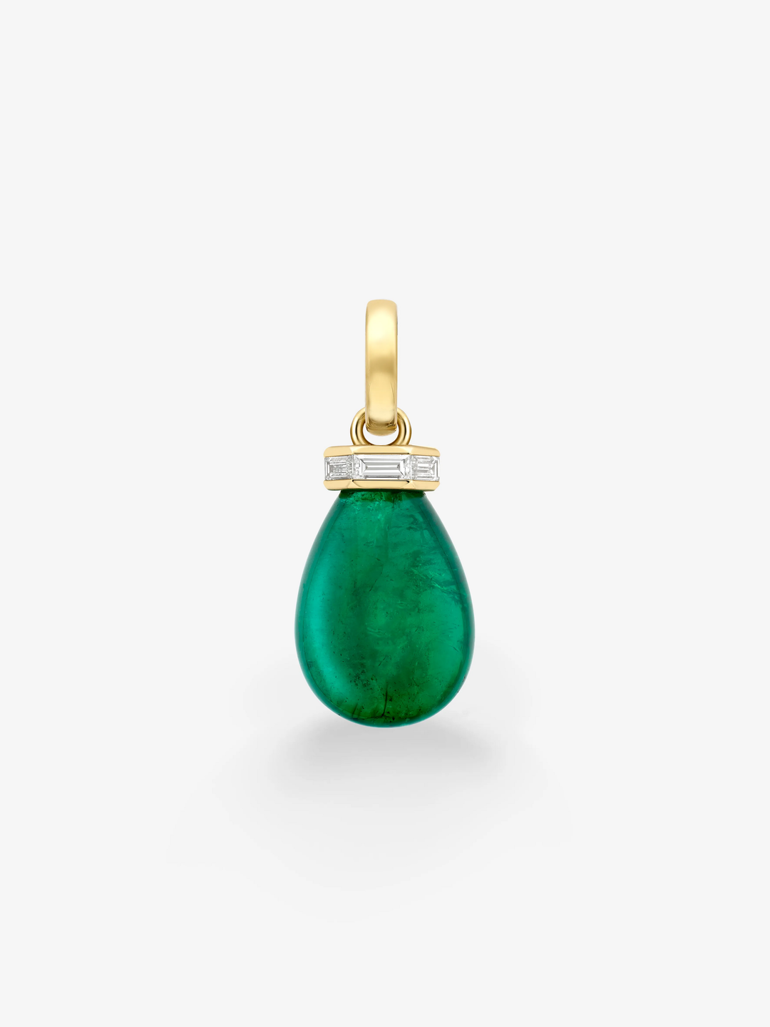 Tempest 22.06ct Cabochon Emerald & Diamond Pendant  View 1