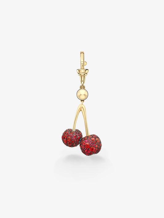 Fruit Salad Ruby Cherries & Diamond Pendant View 4