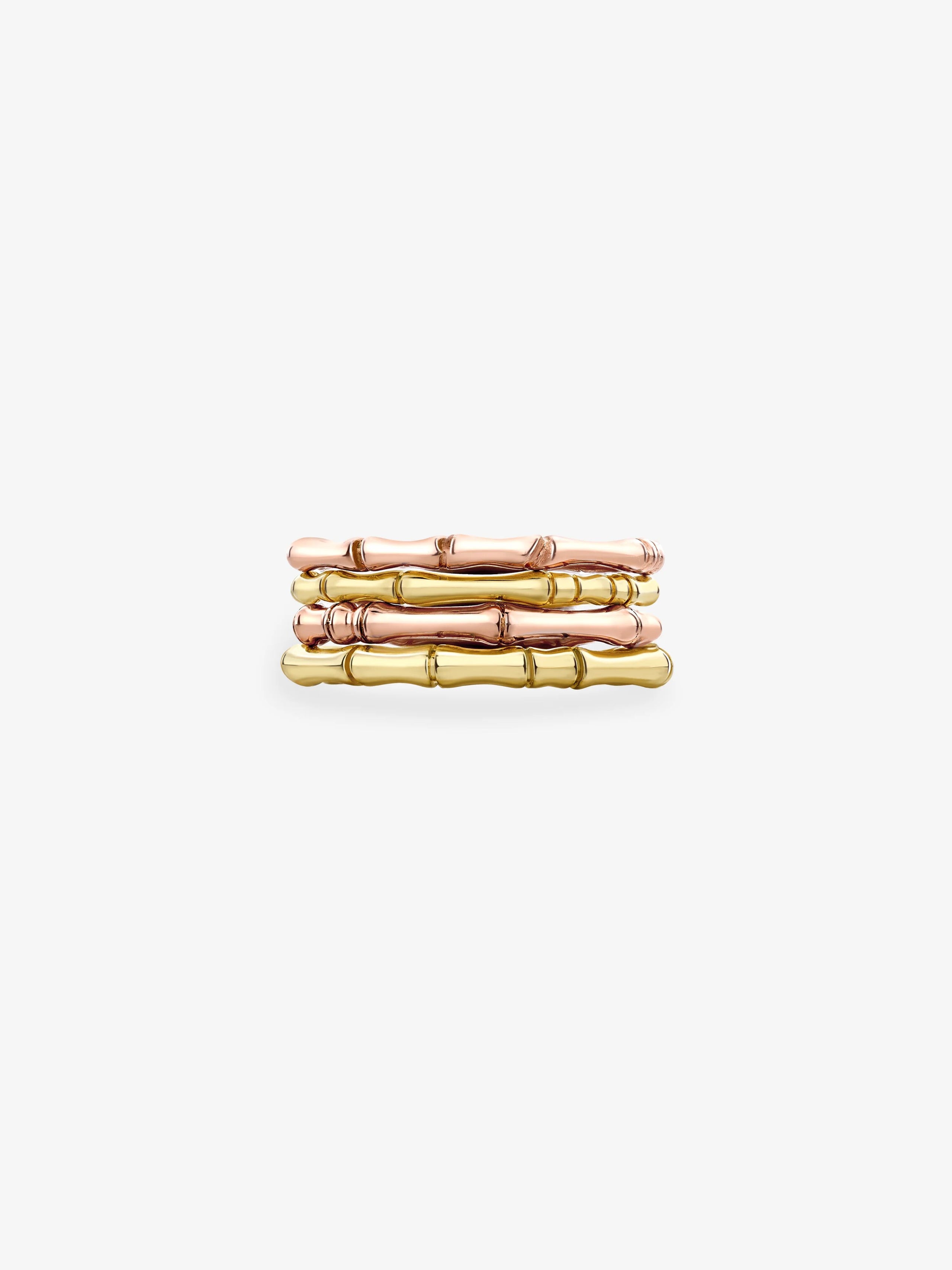Bamboo Fine Rose Gold Band View 2